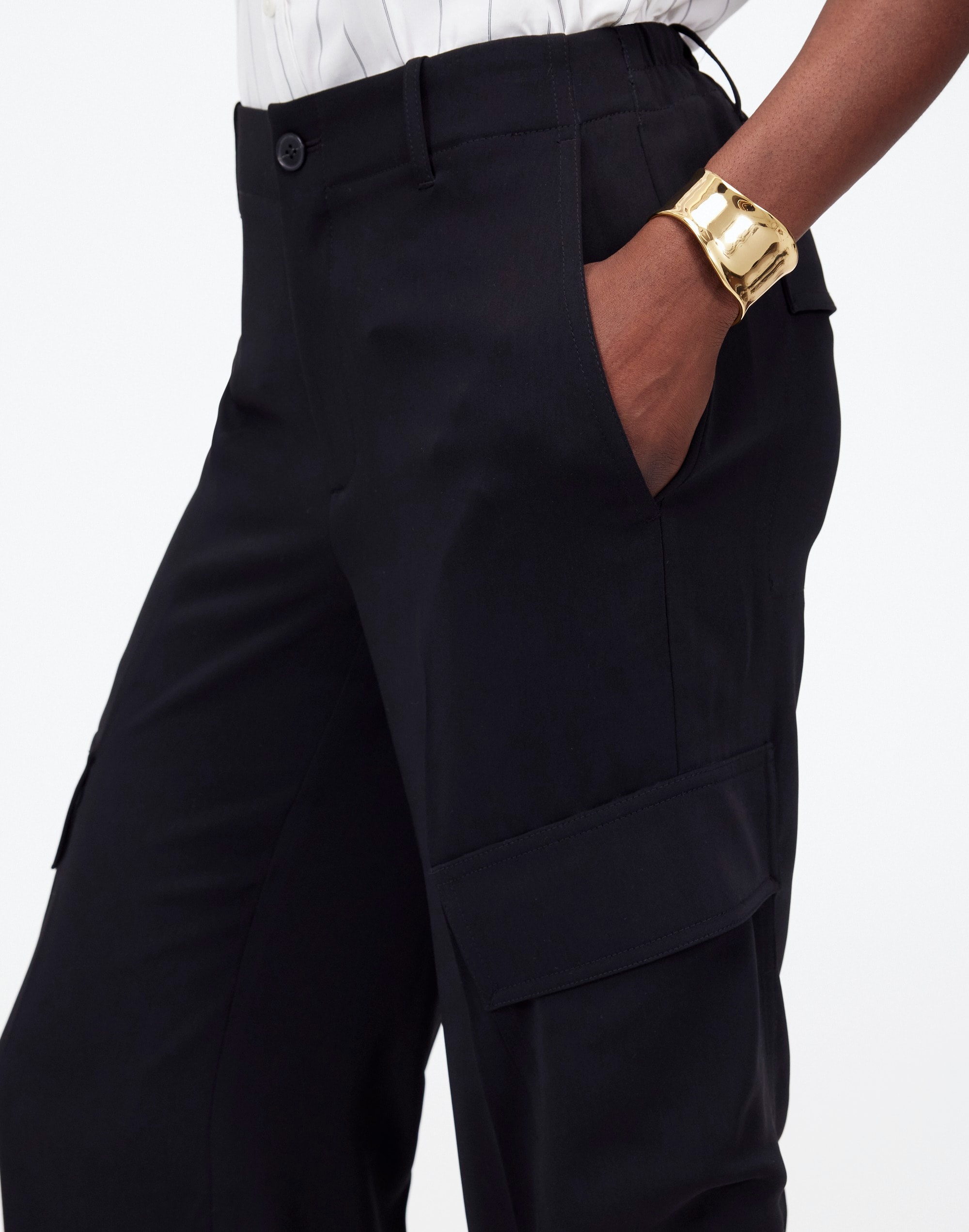 Pull-On Utility Cargo Pants Crepe | Madewell