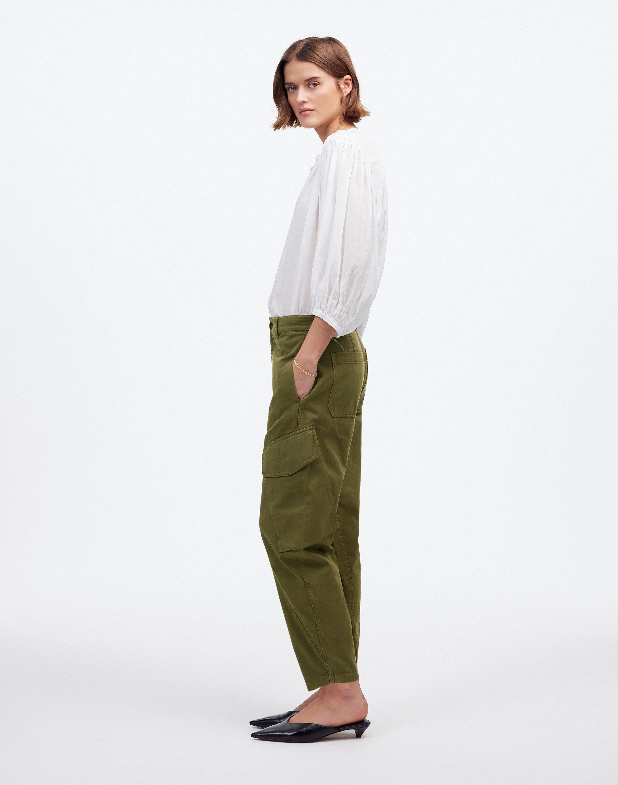 The Petite Barrel-Leg Utility Pant Garment-Dyed Twill | Madewell