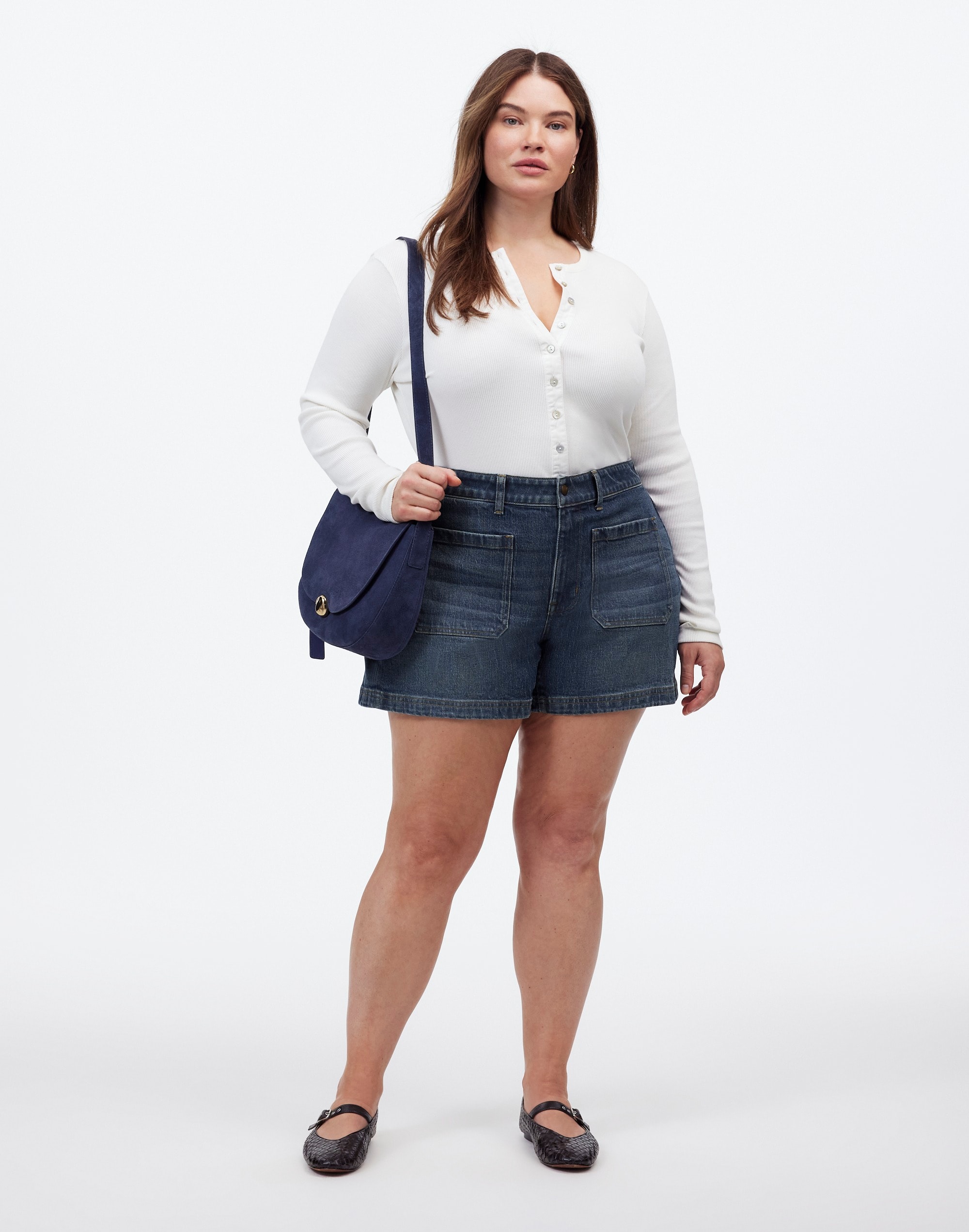 The Plus Denim Emmett Short Archbald Wash: Patch Pocket Edition | Madewell