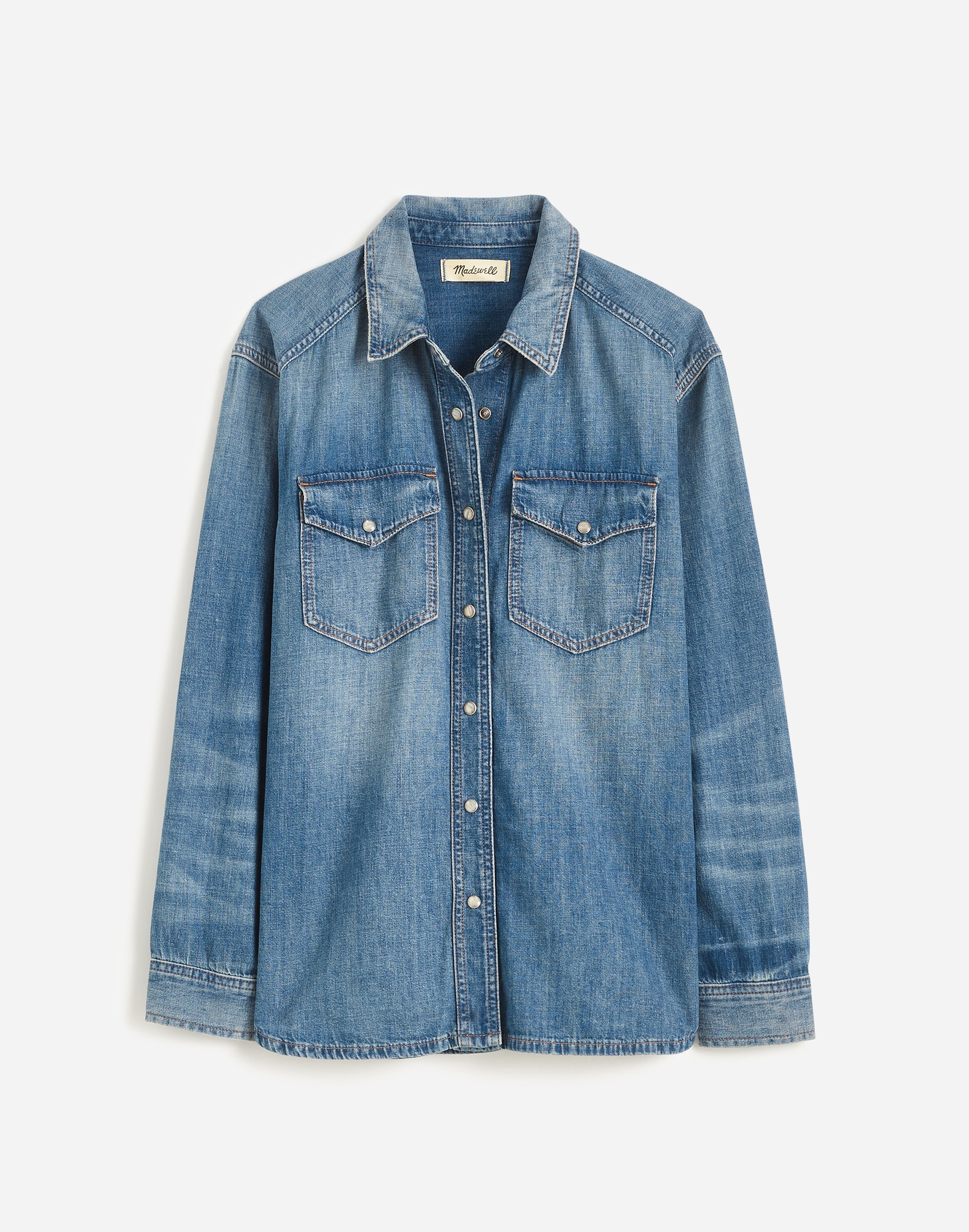 Denim Relaxed Western Shirt Lewisberg Wash | Madewell