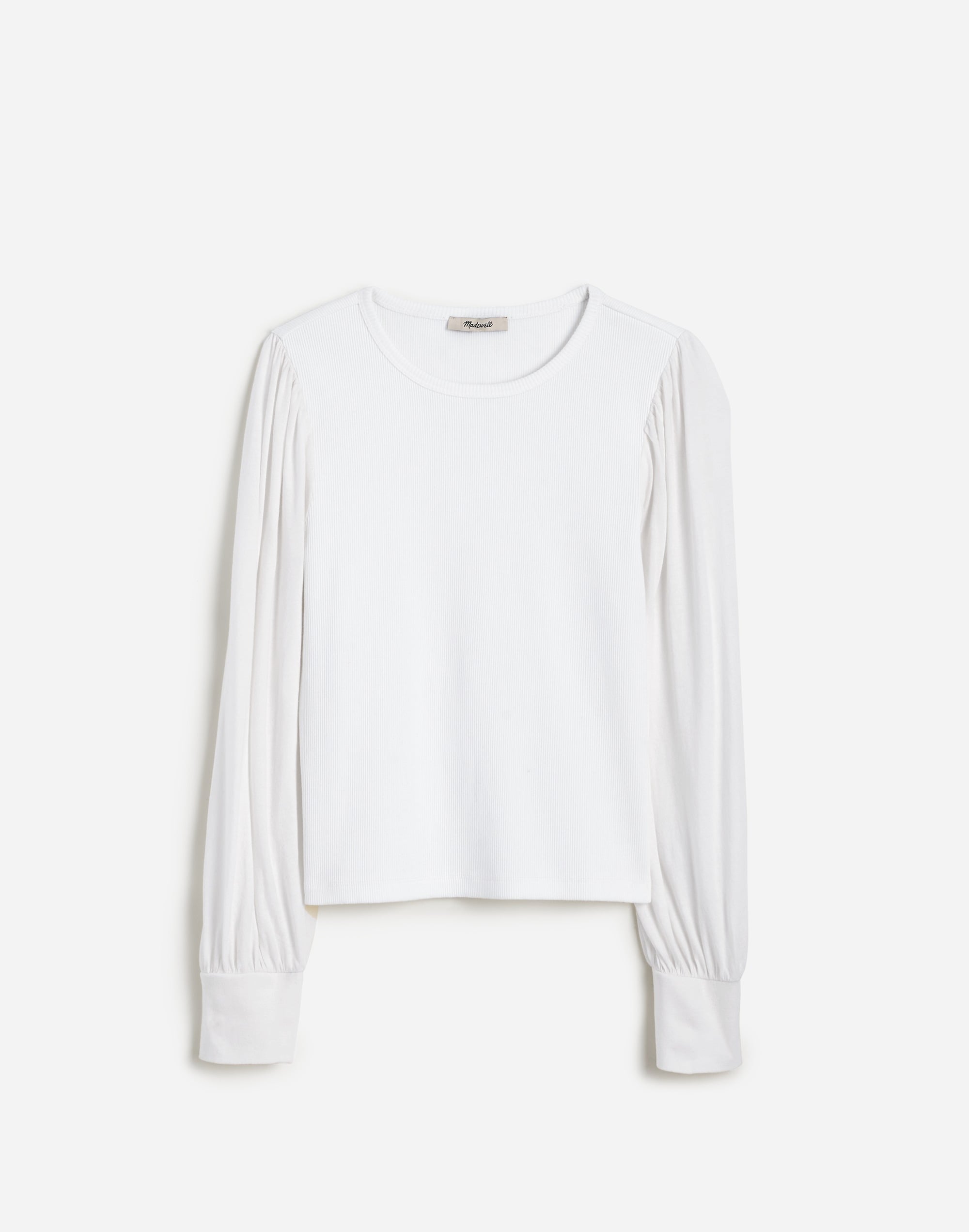 Ribbed Puff-Sleeve Top | Madewell