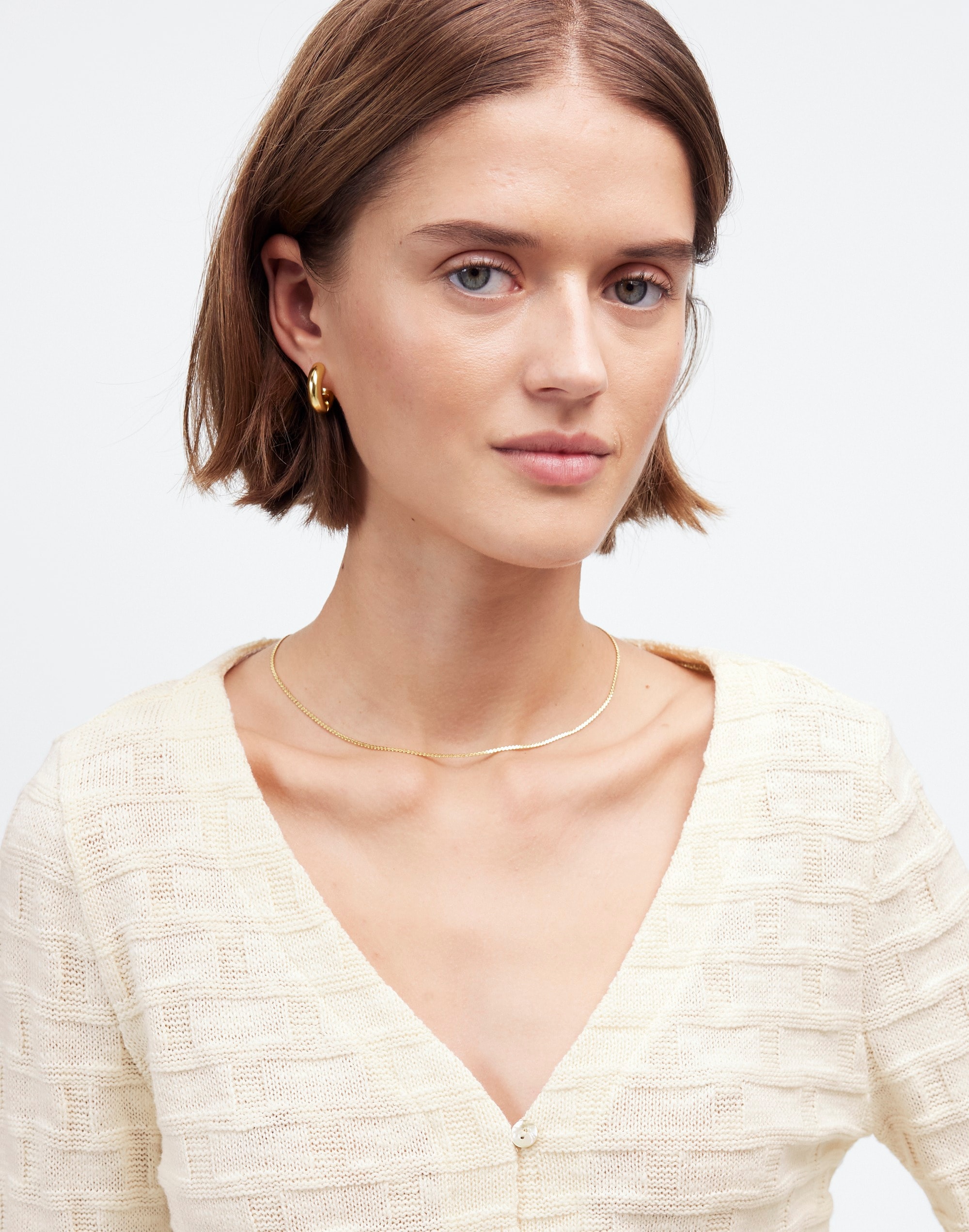 Basket-Weave Stitch Bell-Sleeve Sweater Tee | Madewell