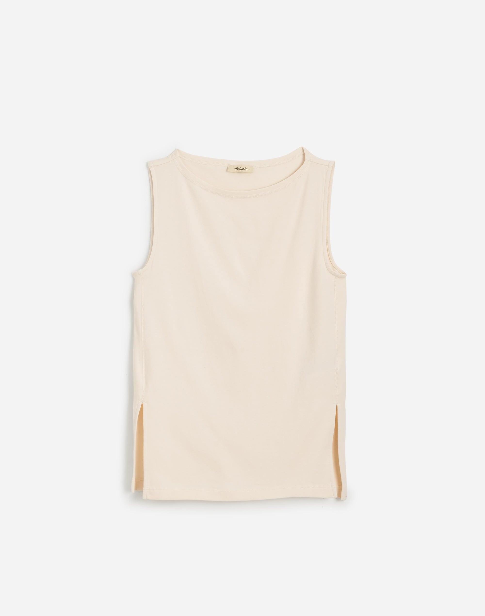 Sleeveless Boatneck Side Slit Tee | Madewell