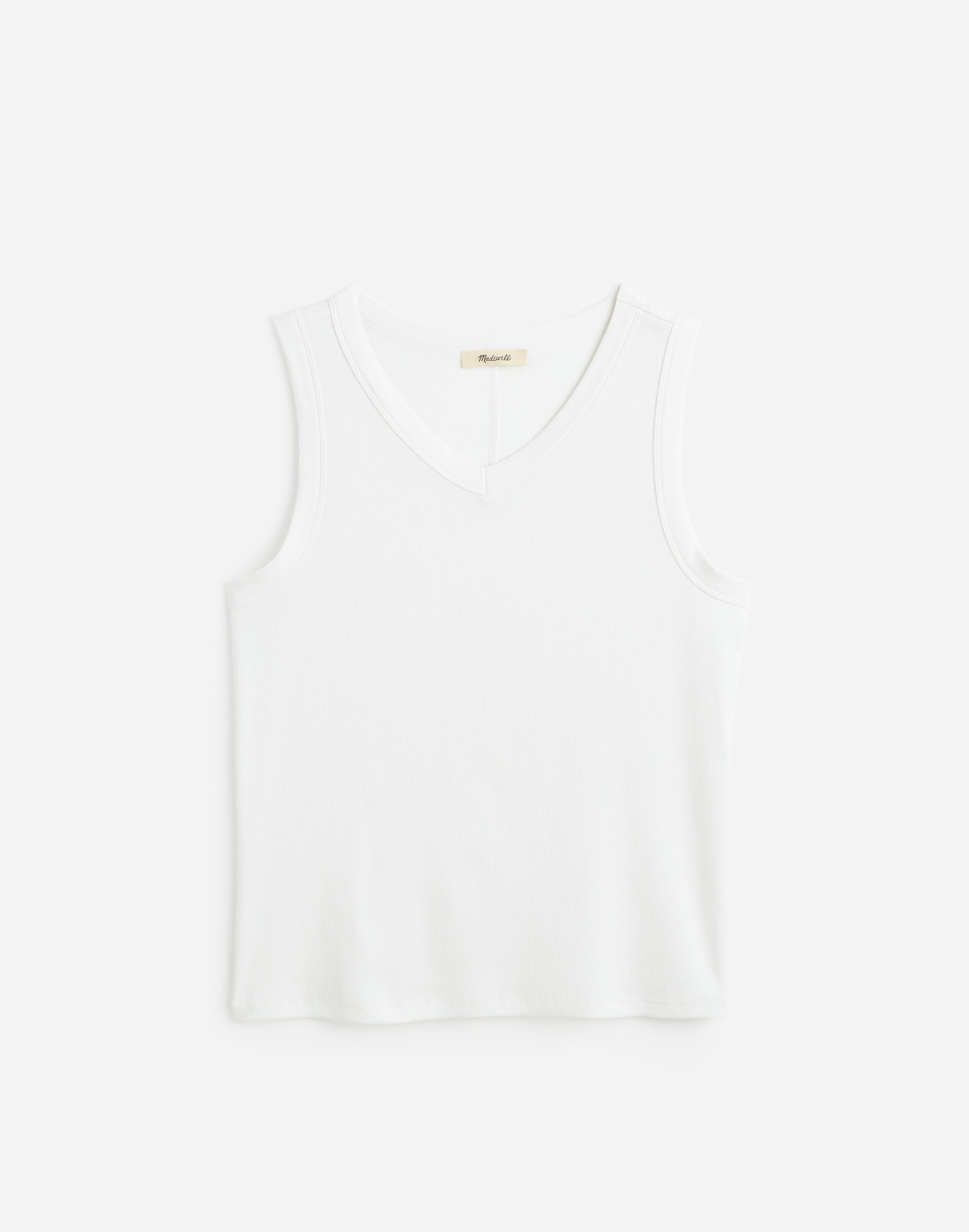 (Re)generative Cotton Ribbed High V-Neck Tank | Madewell