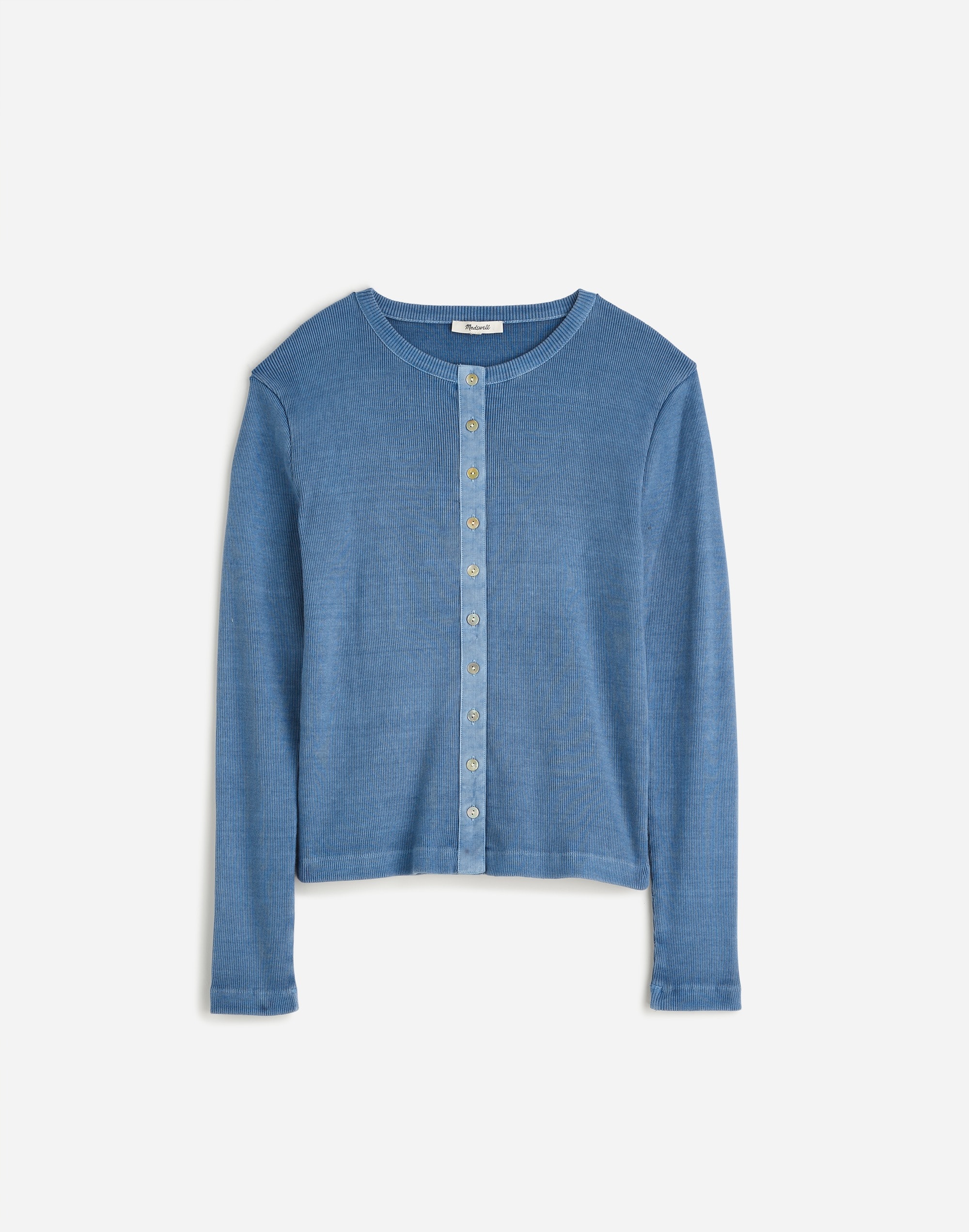 Garment-Dyed Ribbed Cardigan Tee | Madewell