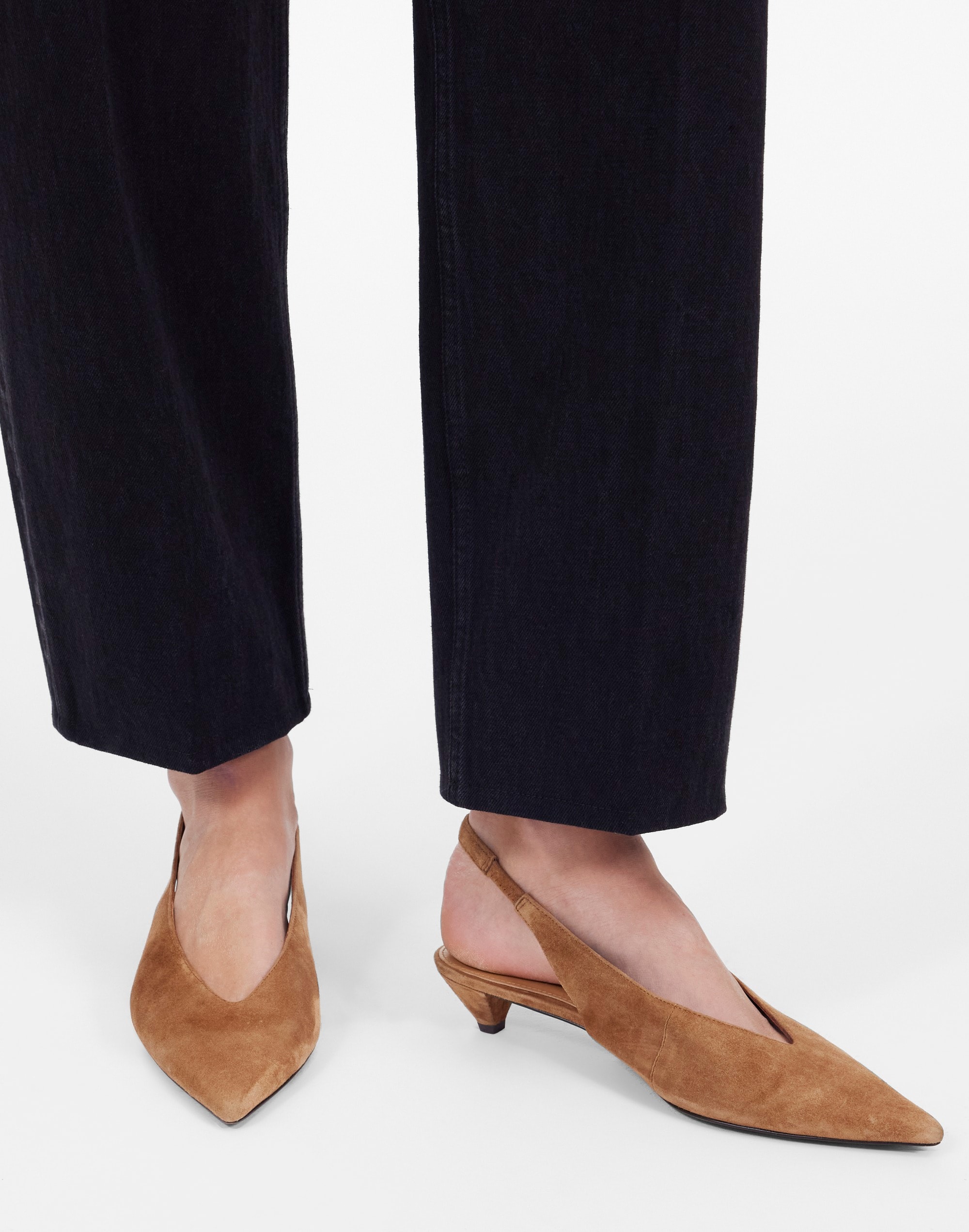 The Simone Kitten-Heel Slingback Pumps | Madewell