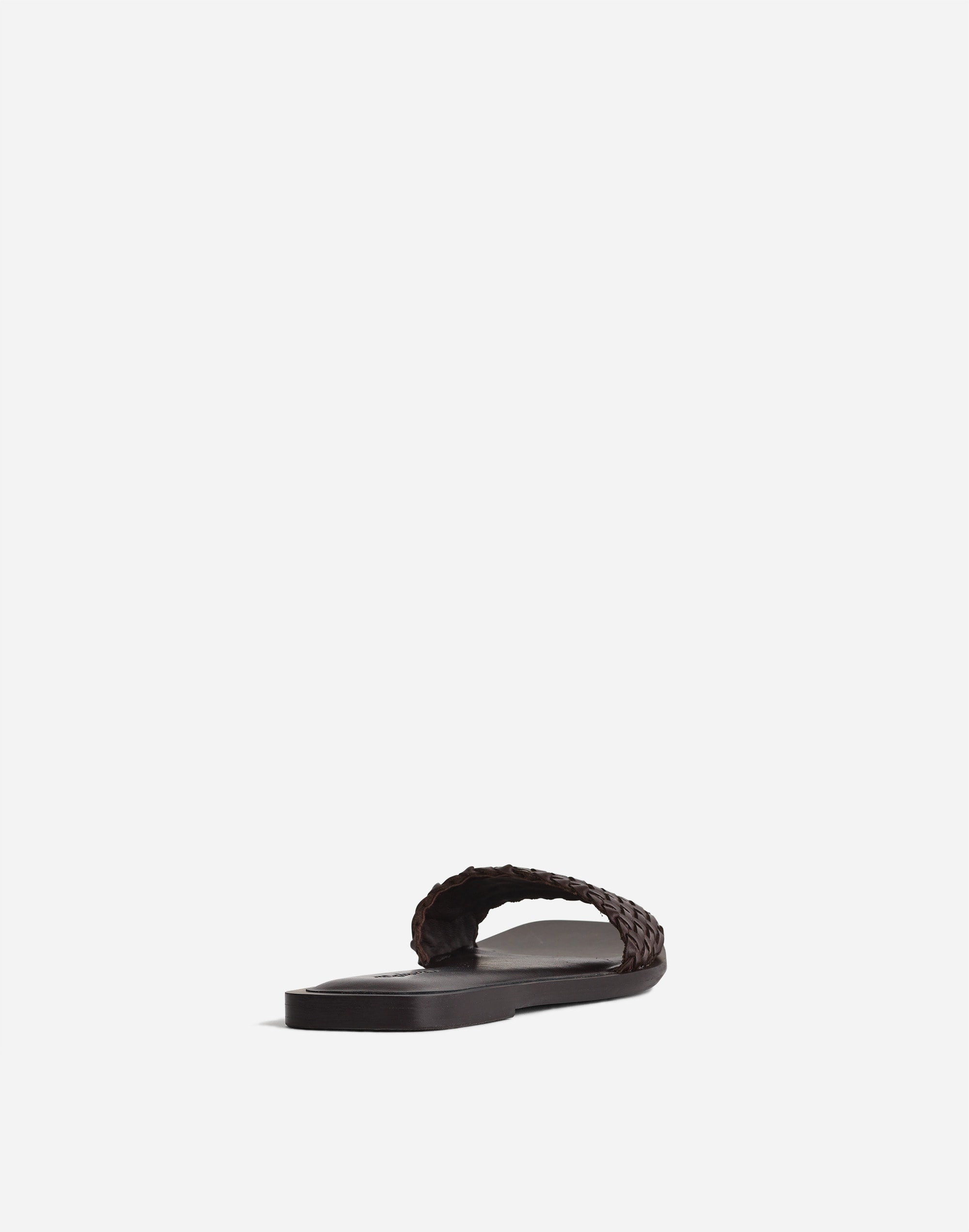 The Cora Slide Sandal Woven Leather | Madewell