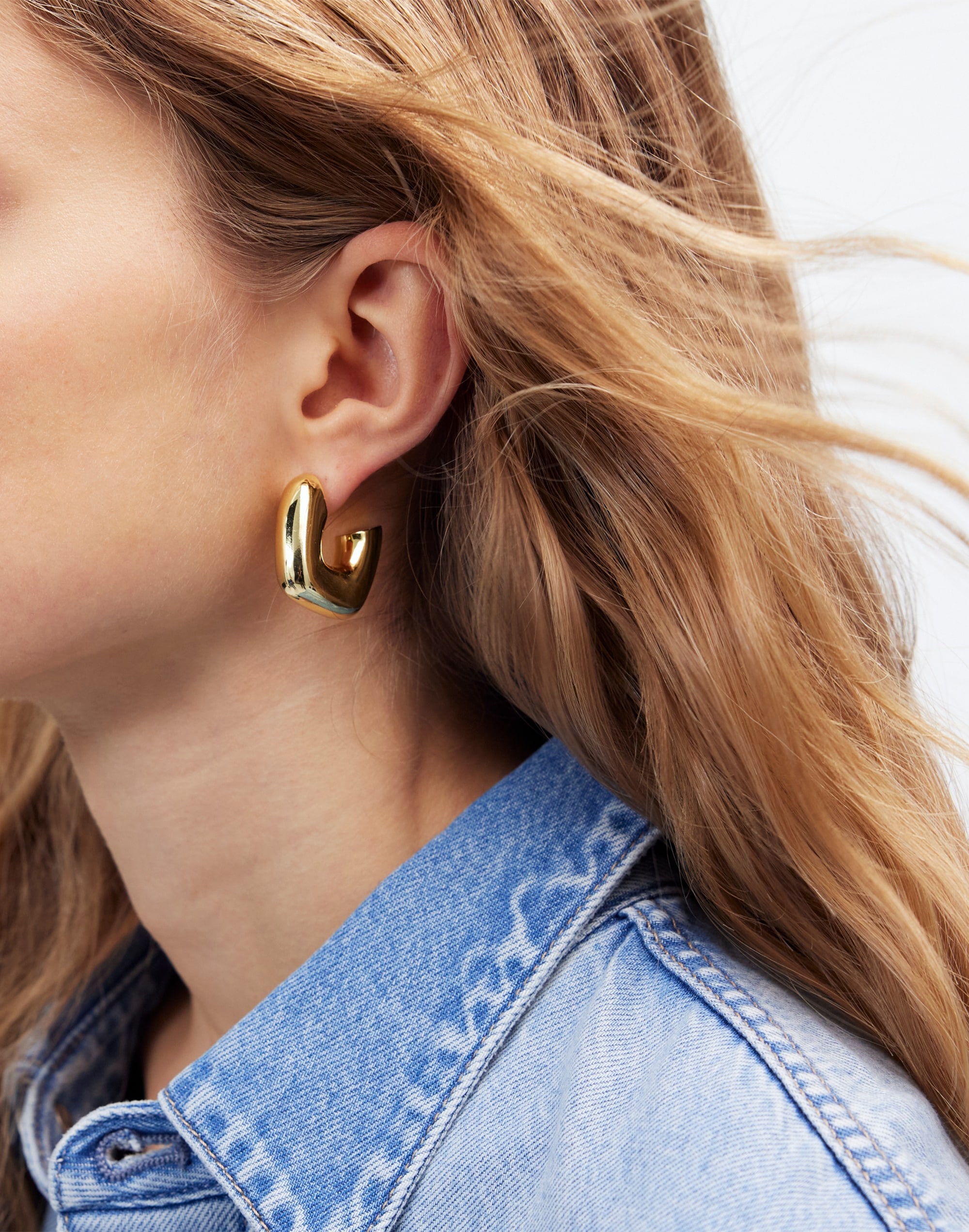 Sculptural Large Hoop Earrings | Madewell