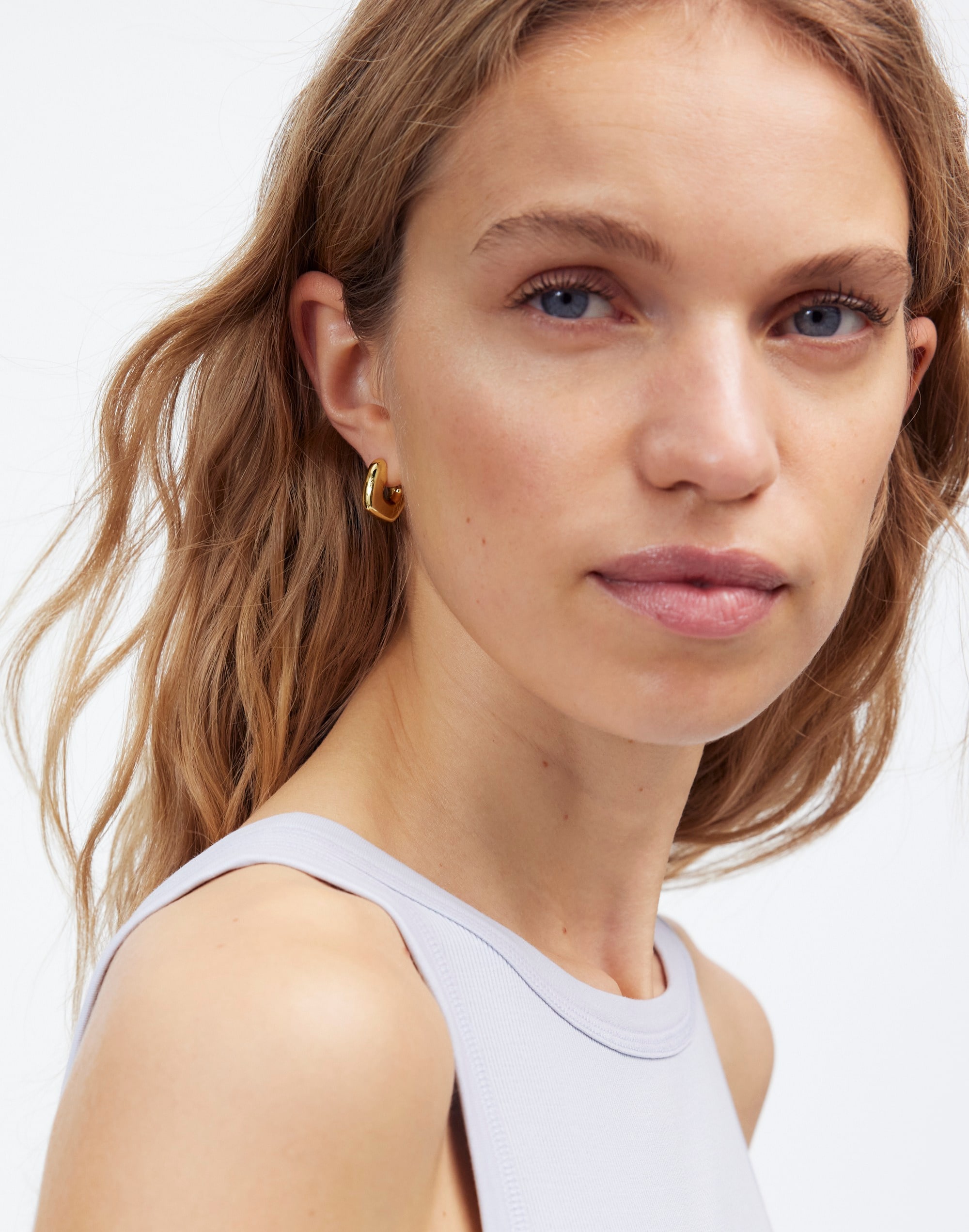 Sculptural Huggie Hoop Earrings | Madewell