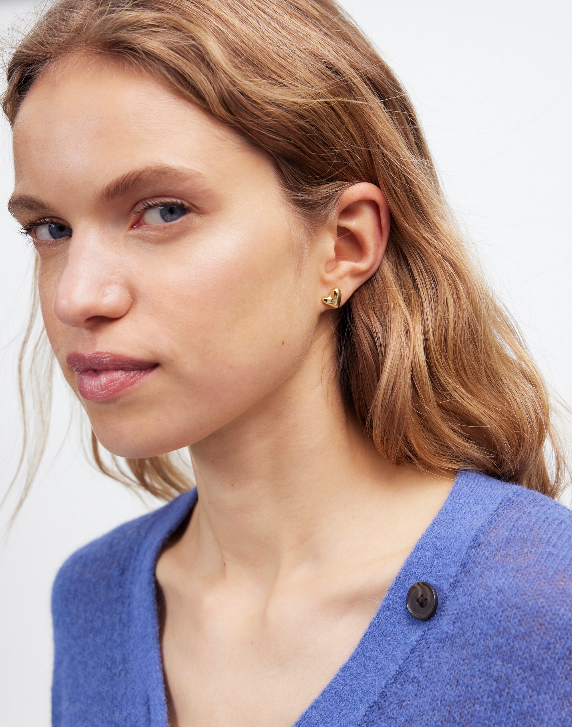 Sculptural Heart Stud Earrings | Madewell