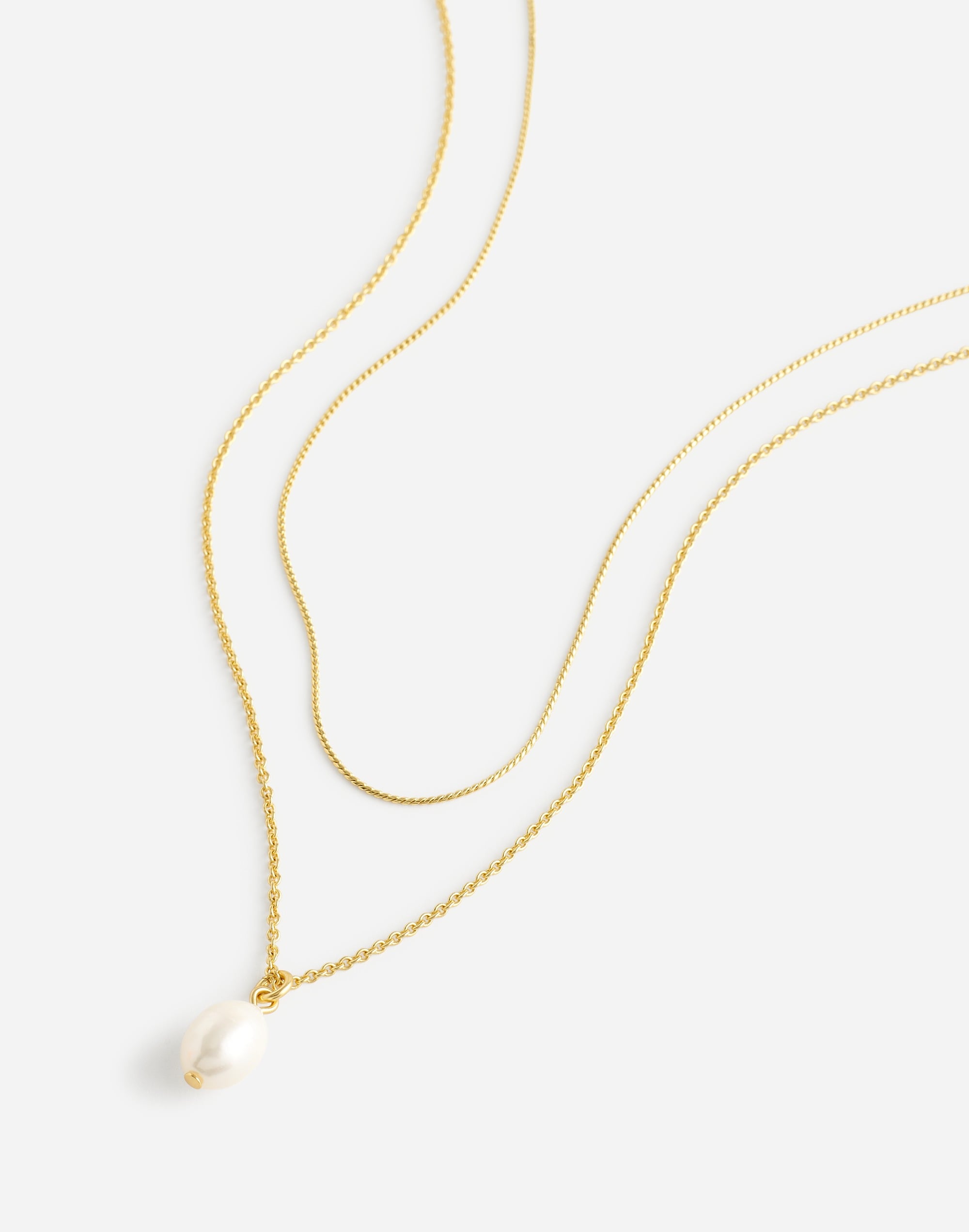 Two-Pack Freshwater Pearl Pendant Necklace Set | Madewell