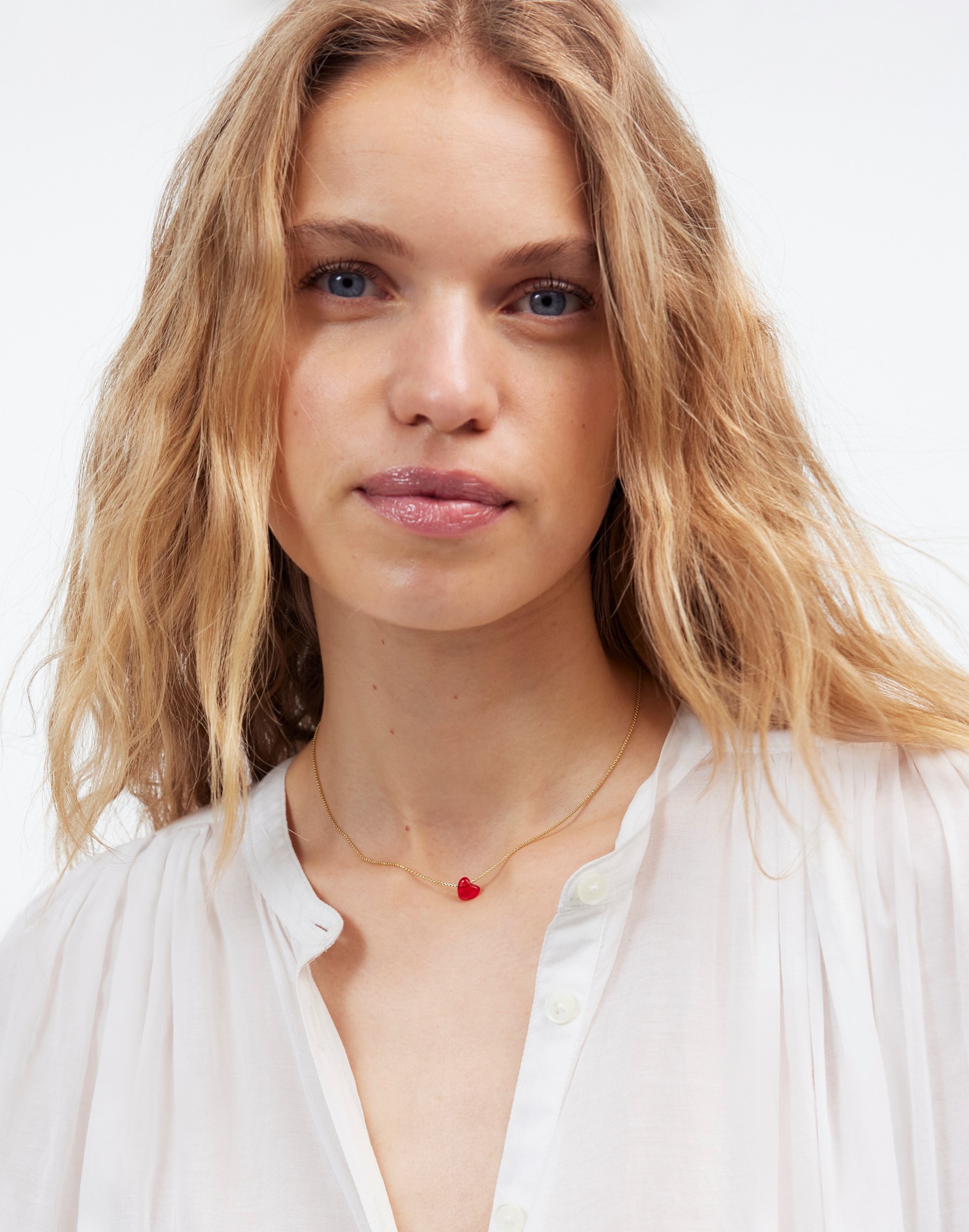 Glass Heart Pendant Necklace | Madewell