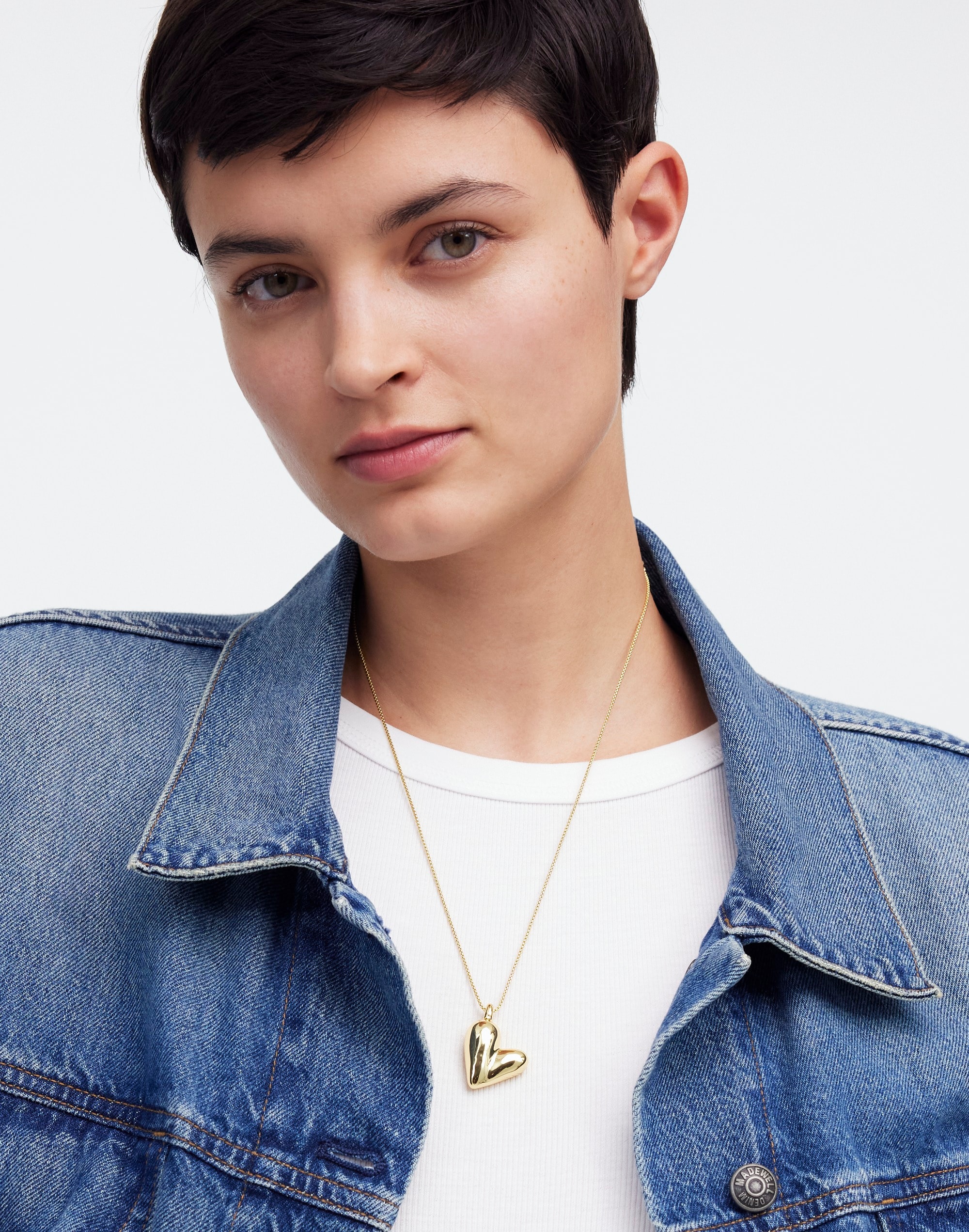 Sculptural Heart Pendant Necklace | Madewell