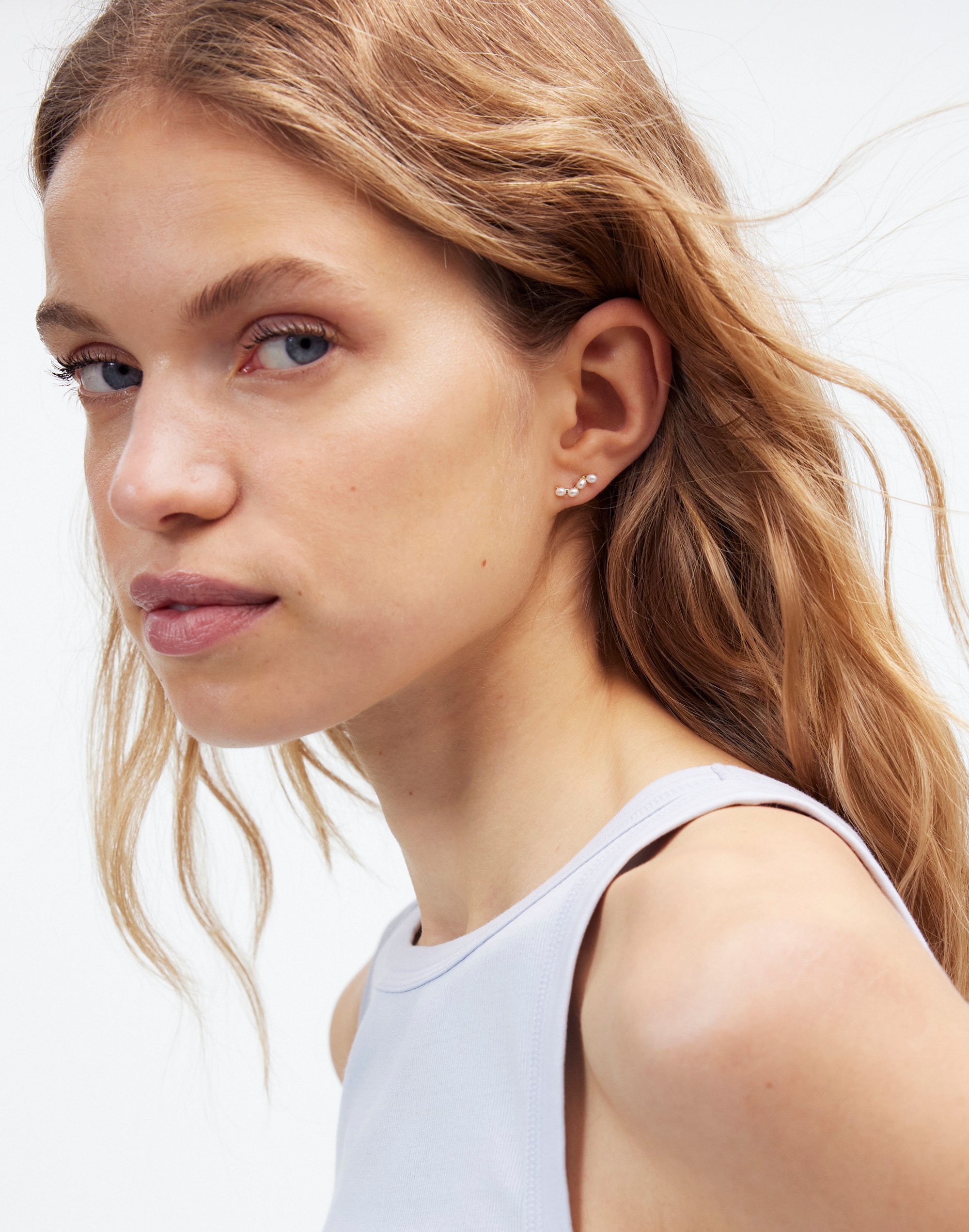 Demi-Fine Freshwater Pearl Mini Climber Earrings | Madewell