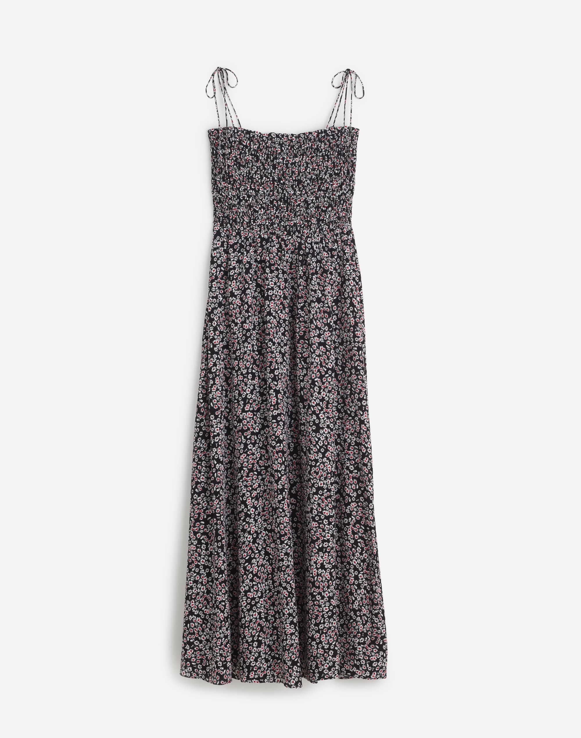 Smocked Tie-Strap Midi Dress Floral | Madewell