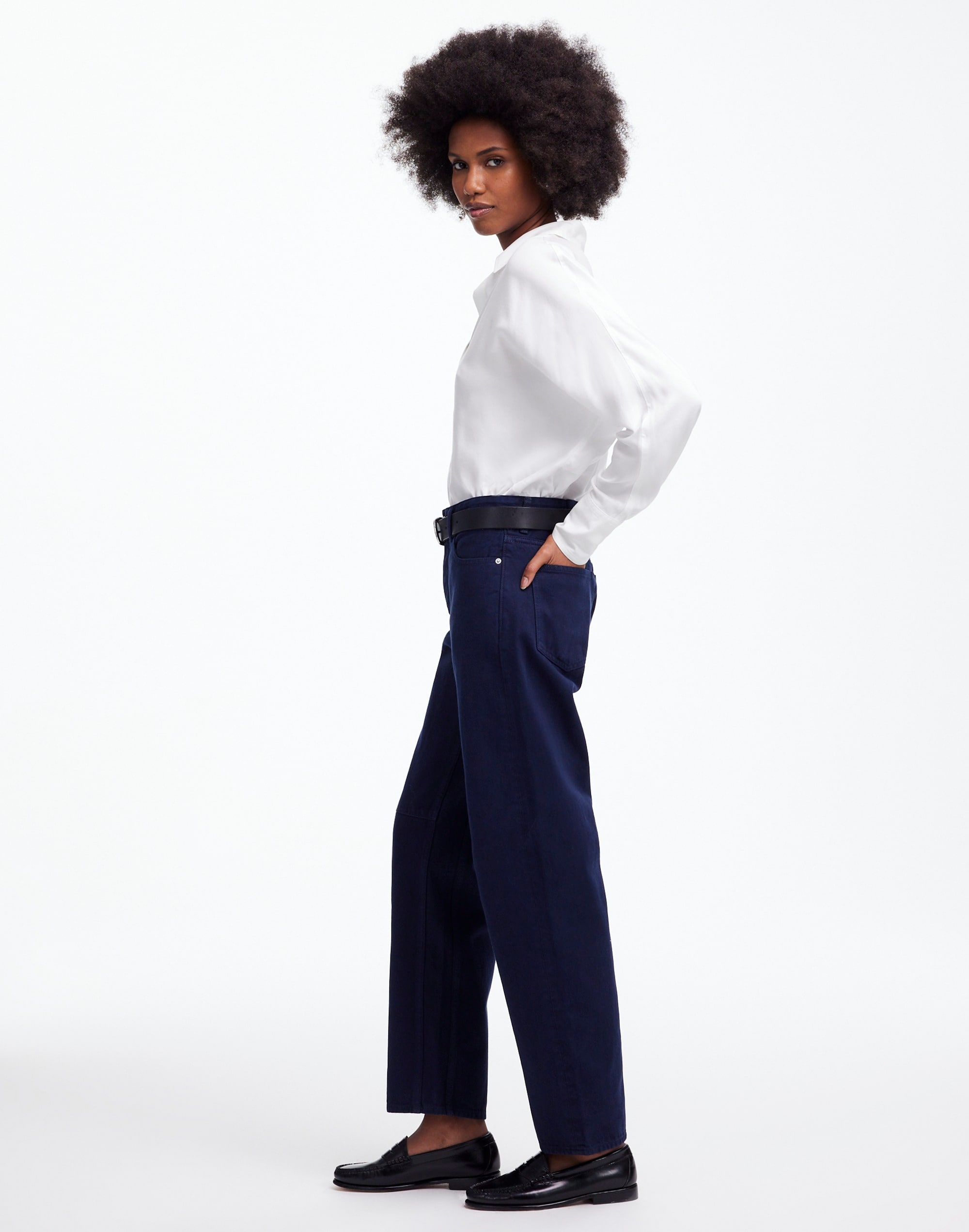 The Tall Darted Barrel-Leg Jean Garment Dye | Madewell