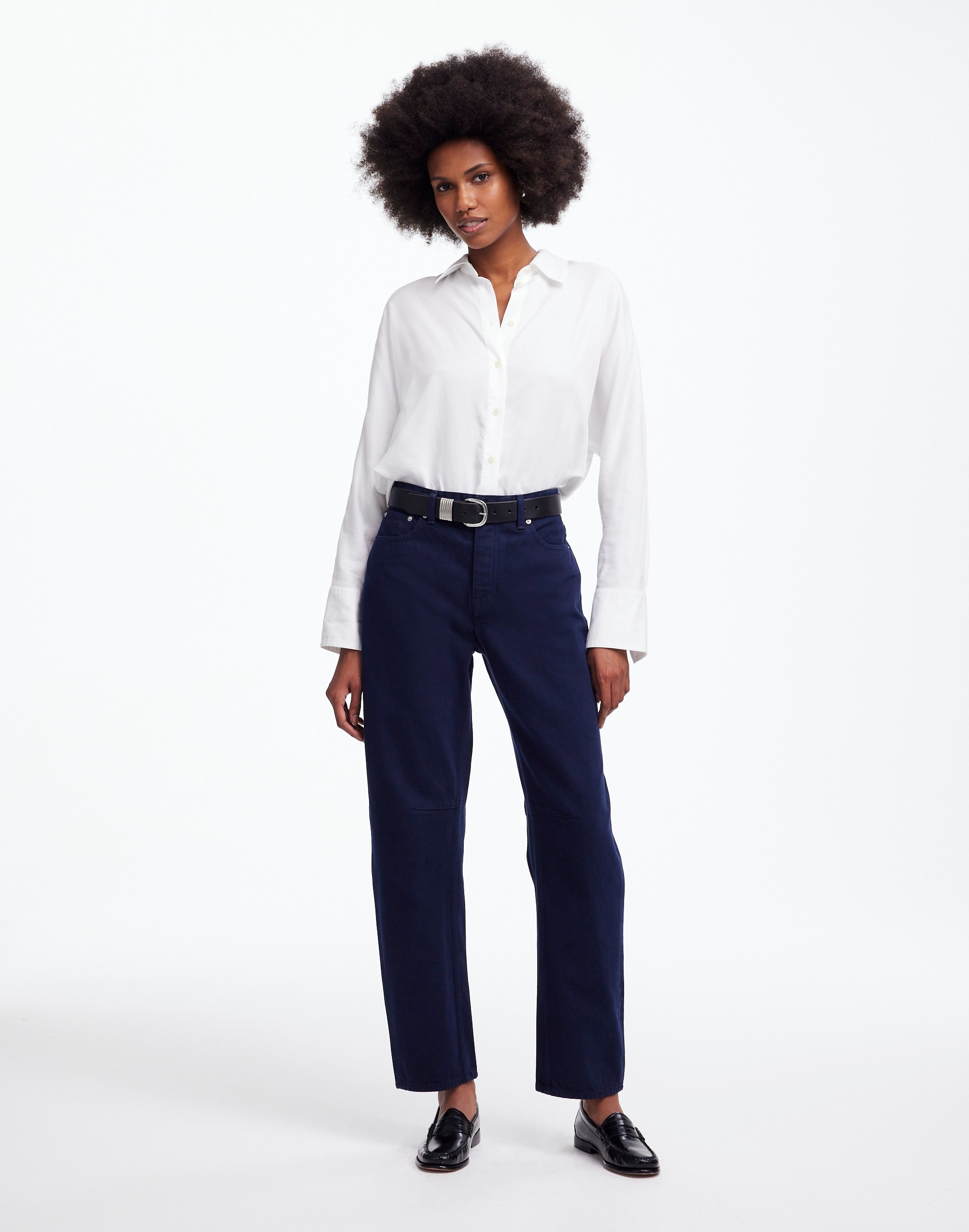 The Tall Darted Barrel-Leg Jean Garment Dye | Madewell