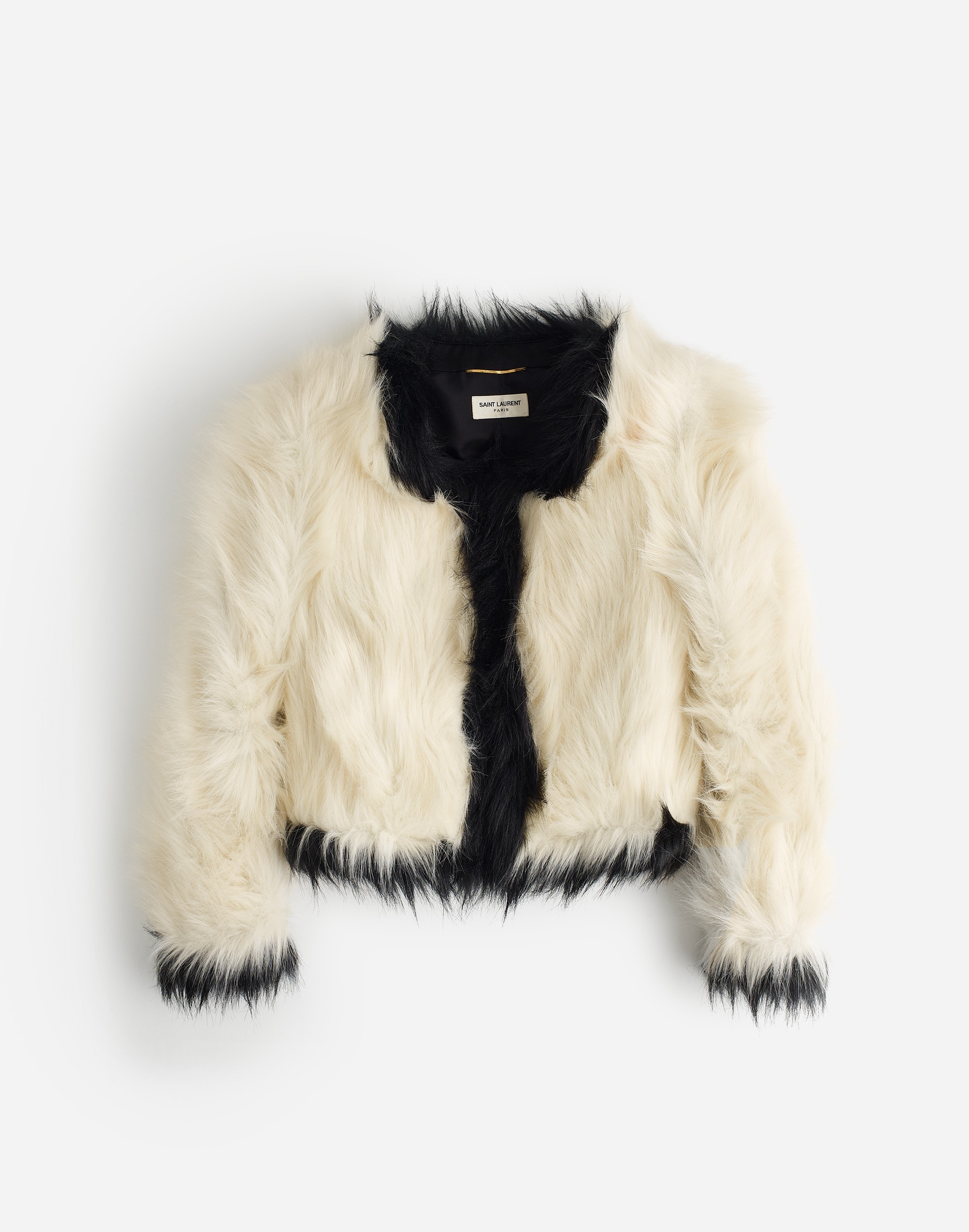 Reluxe Fashion | Madewell: Saint Laurent Monochrome Faux Fur Preowned Jacket | Madewell