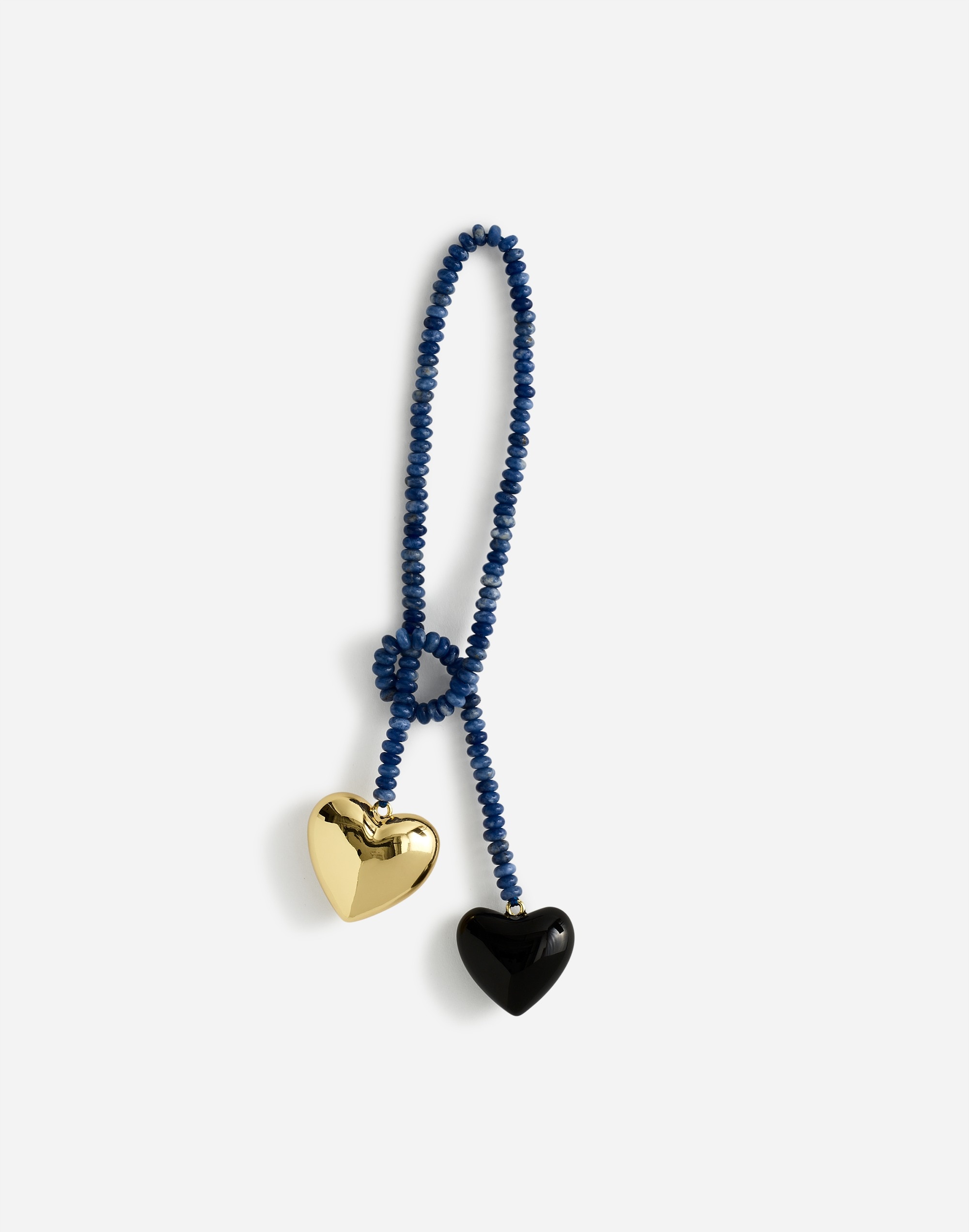 Double Heart Beaded Bag Charm | Madewell