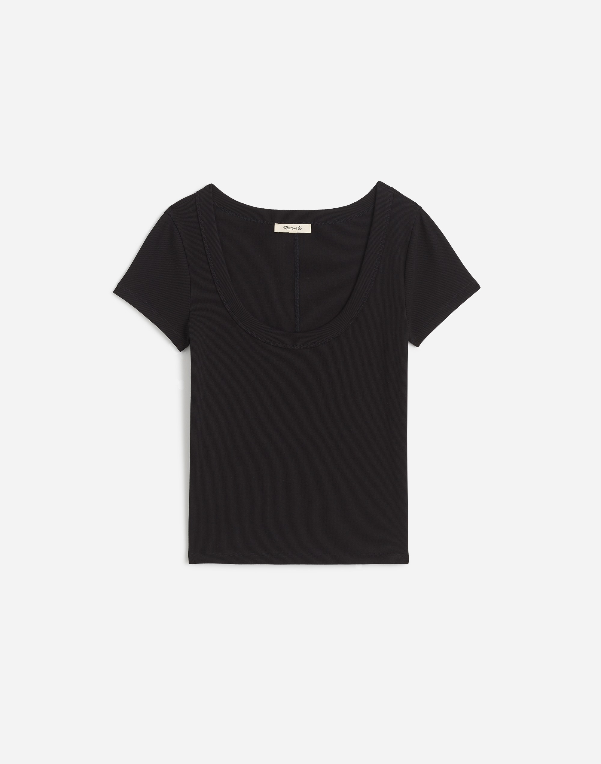 (Re)generative Cotton Ribbed Scoopneck Tee | Madewell