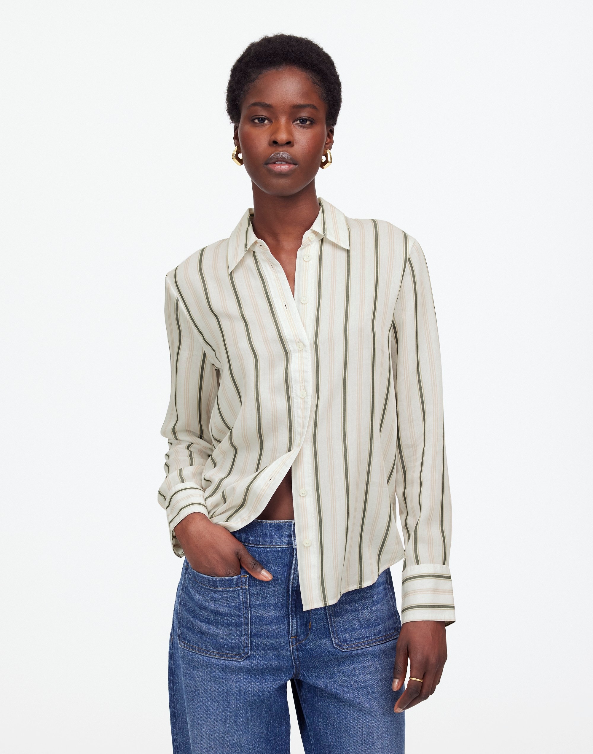 Striped Button-Up Shirt | Madewell