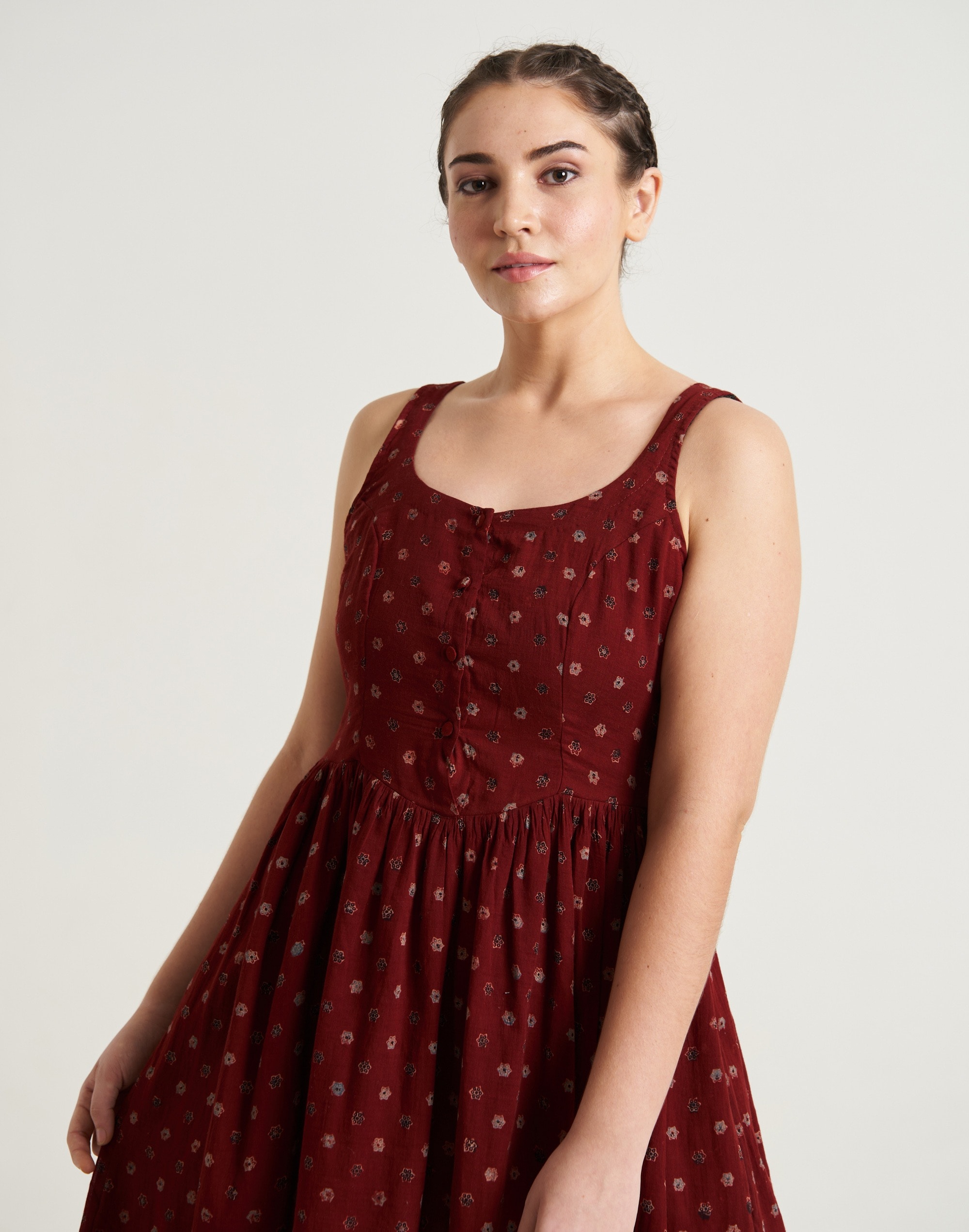 World of Crow Cherry Blossom gathered dress | Madewell