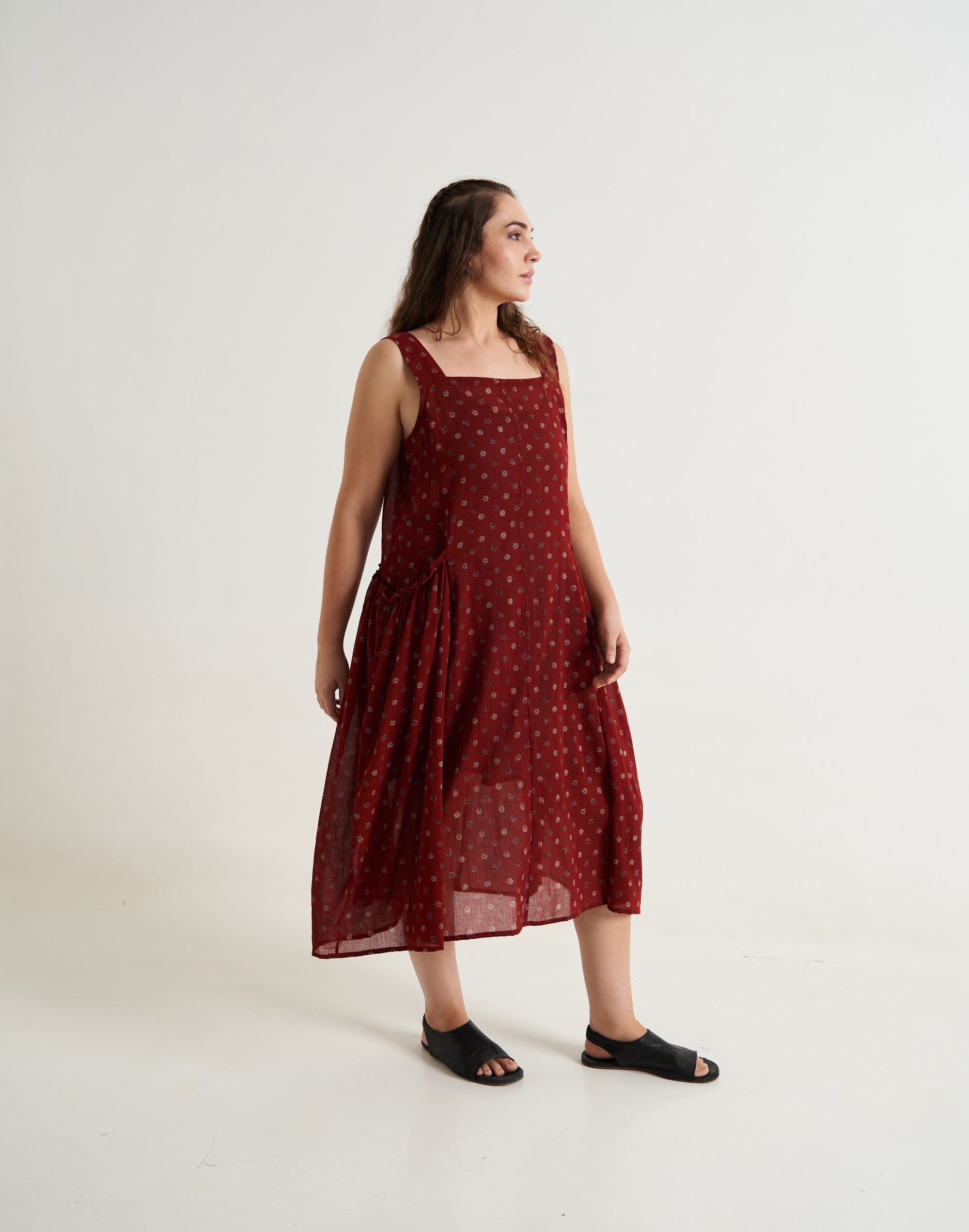 World of Crow Cherry Blossom Pocketed Midi Dress | Madewell