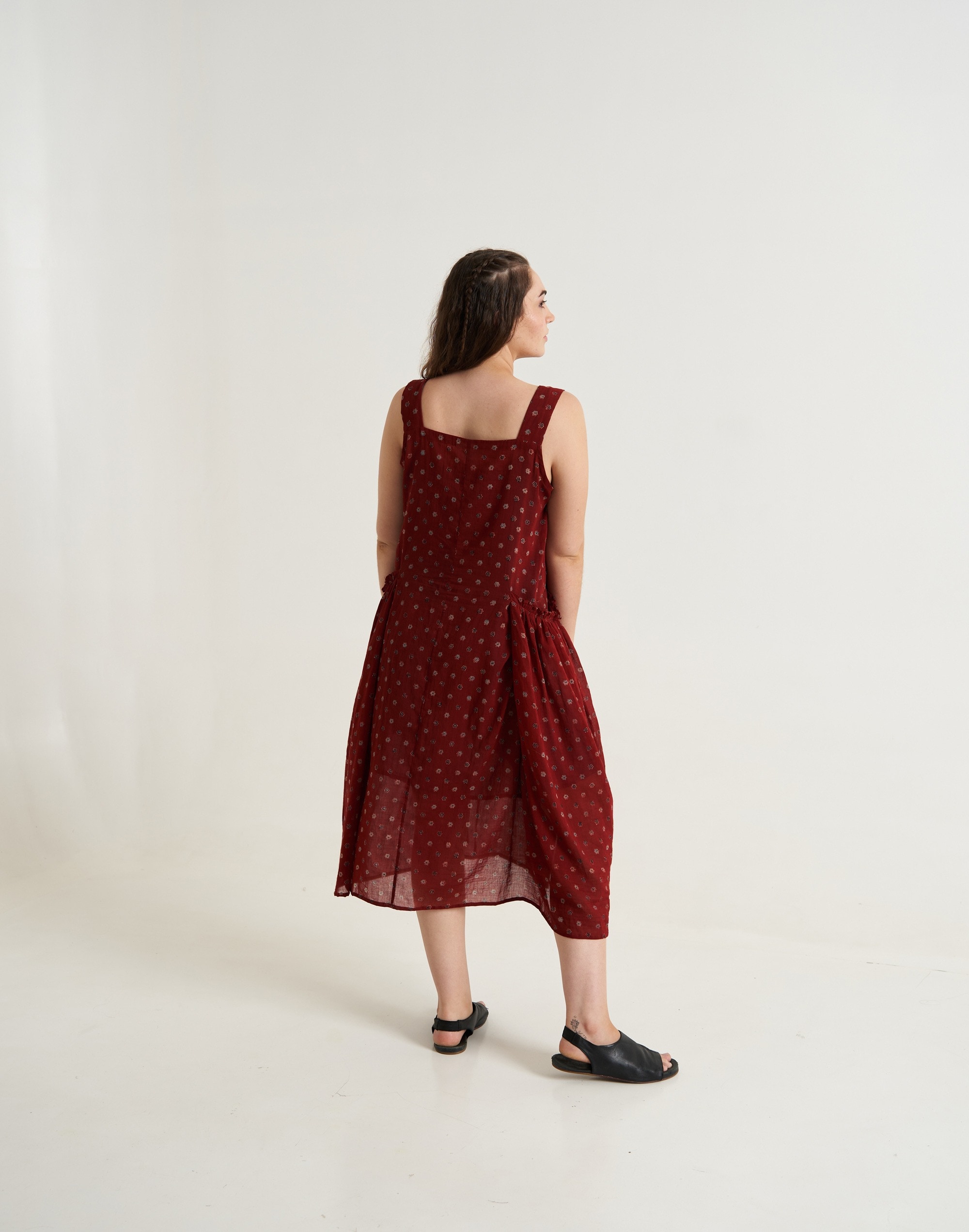 World of Crow Cherry Blossom Pocketed Midi Dress | Madewell