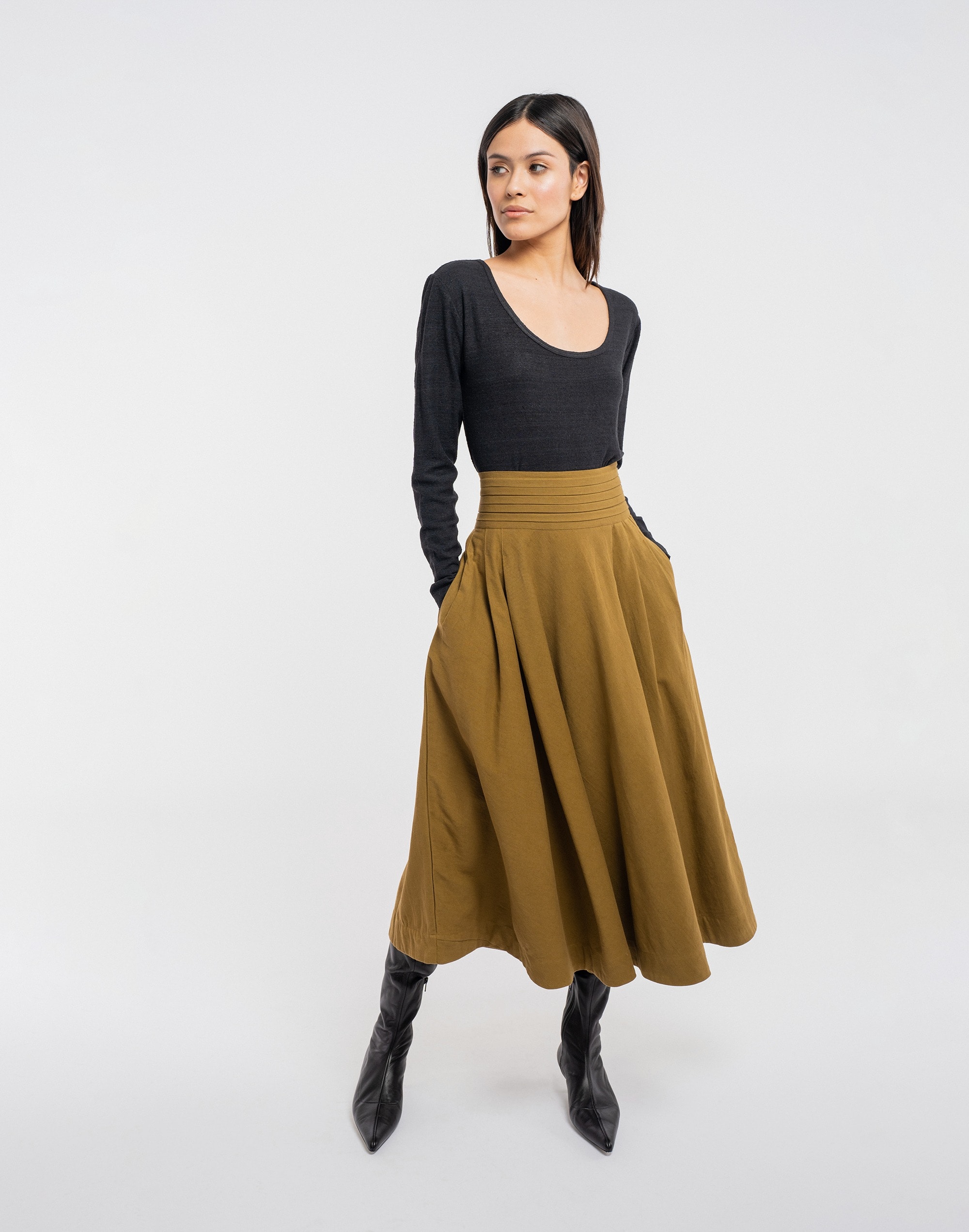 LAUDE the Label Lexington Skirt - Olive