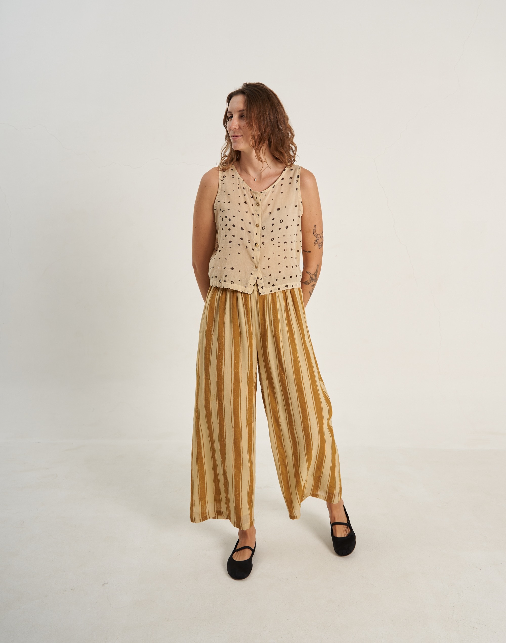 World of Crow Mustard Zebra Stroll Pants | Madewell