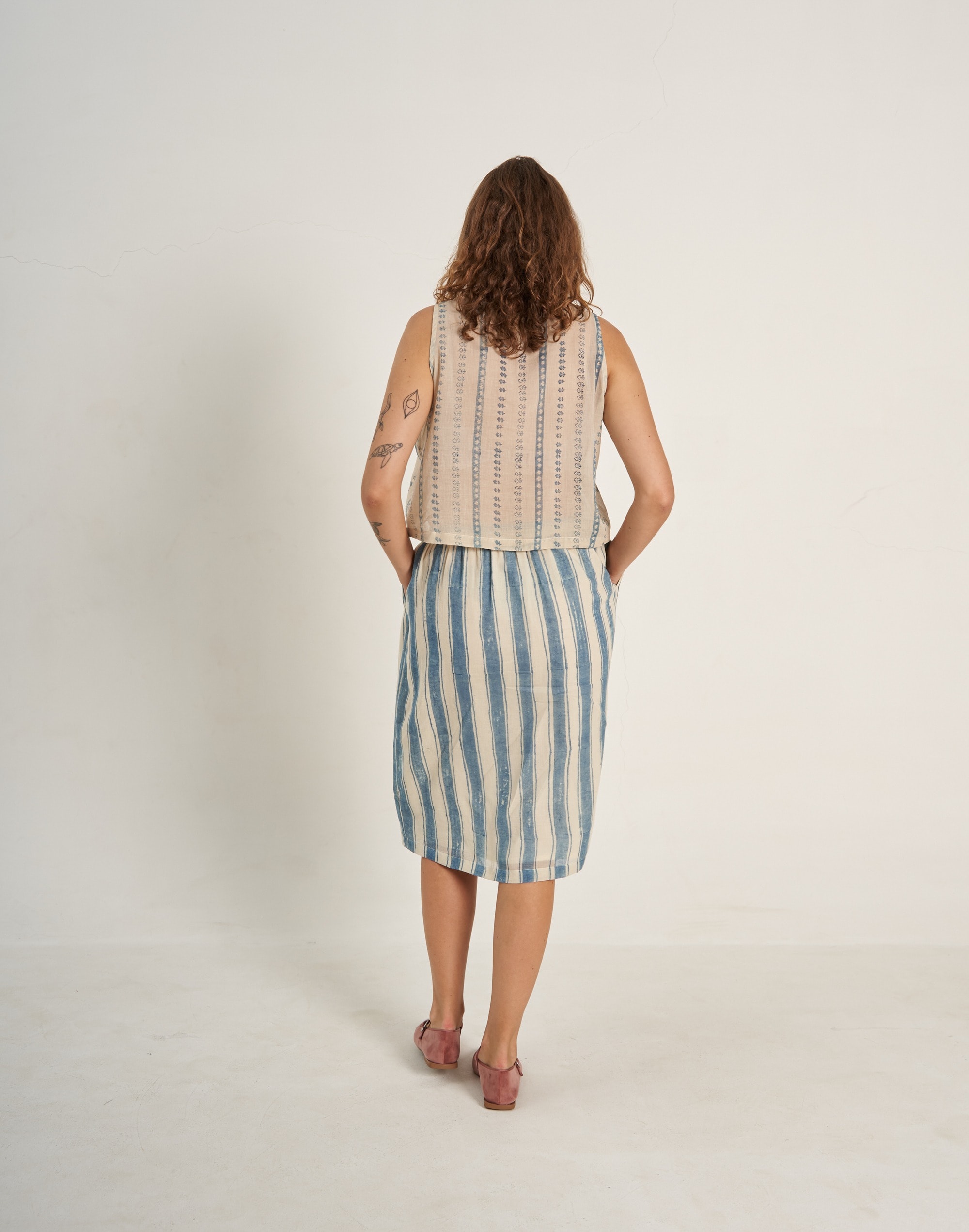 World of Crow Indigo Bliss Stripe Skirt | Madewell