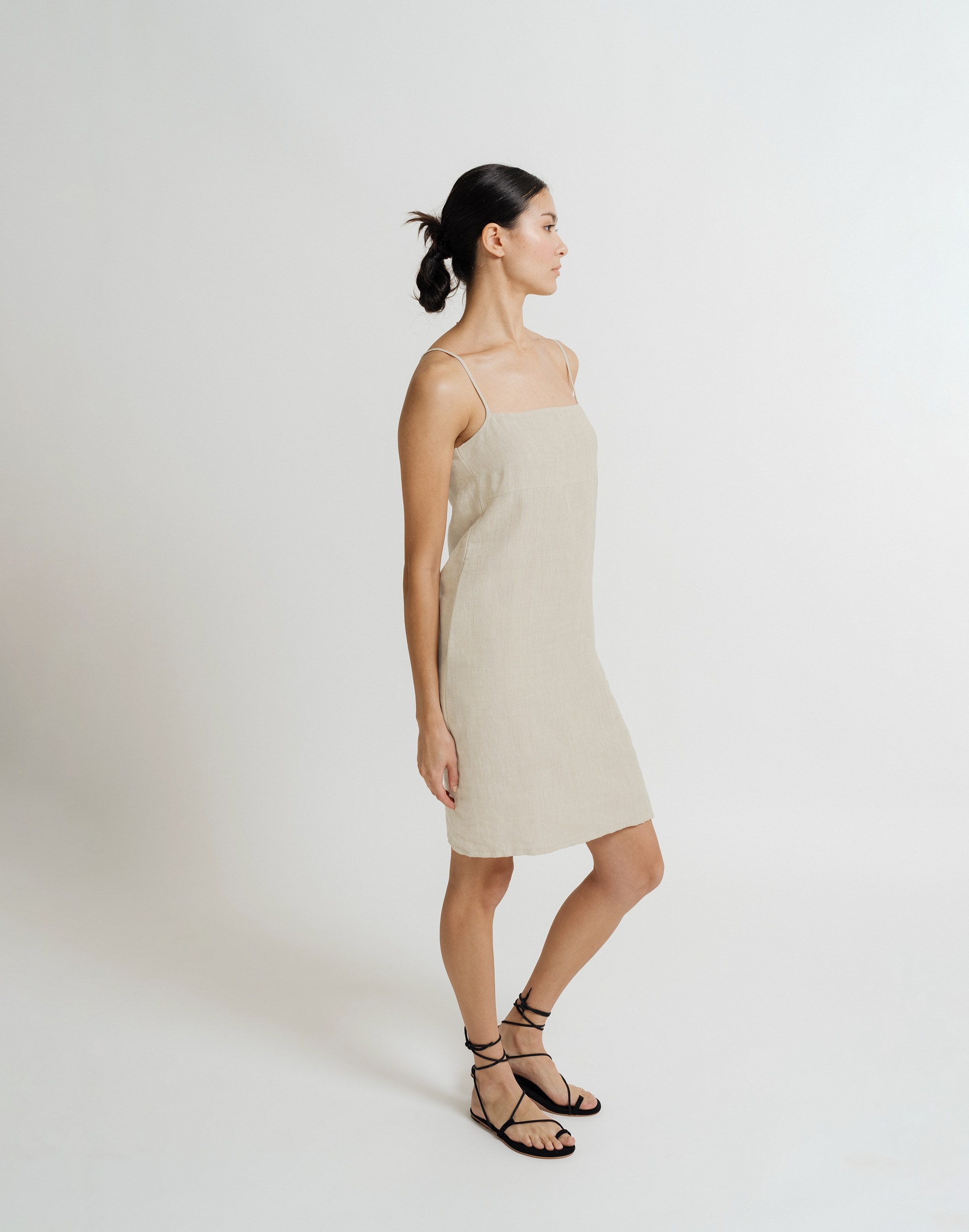 LAUDE The Label Linen Mini Dress - Natural