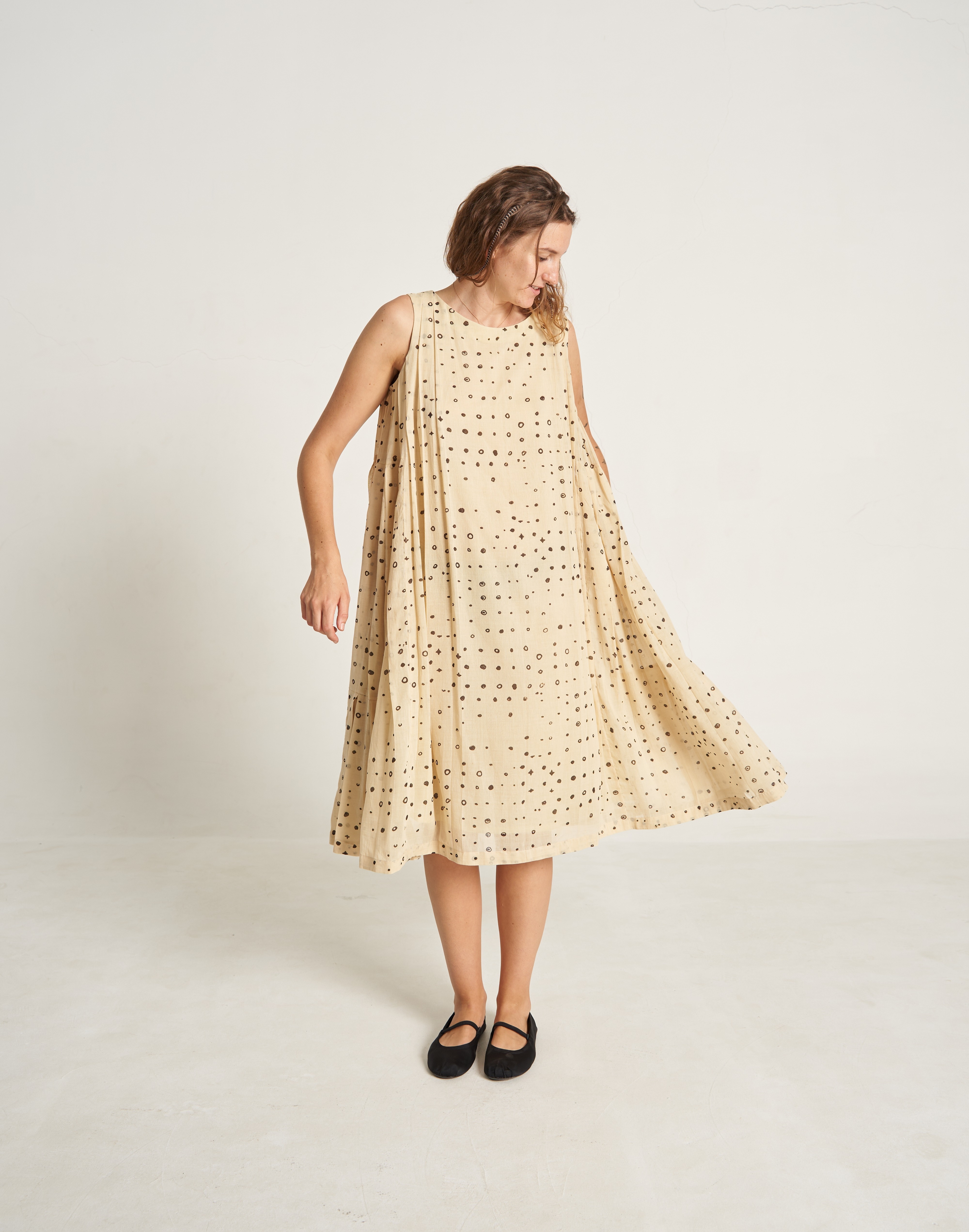 World of Crow Pleated Cribble Dress | Madewell