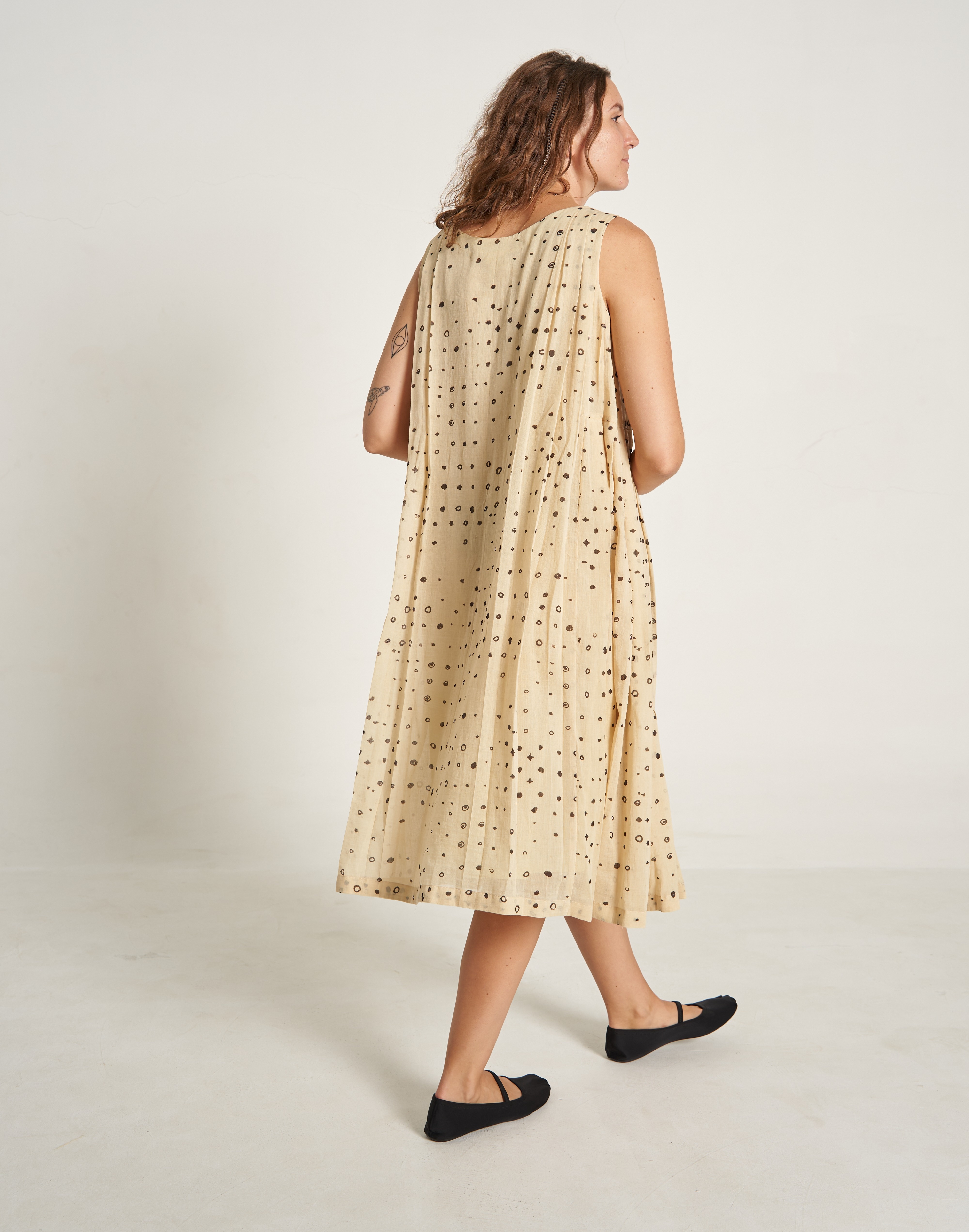 World of Crow Pleated Cribble Dress | Madewell