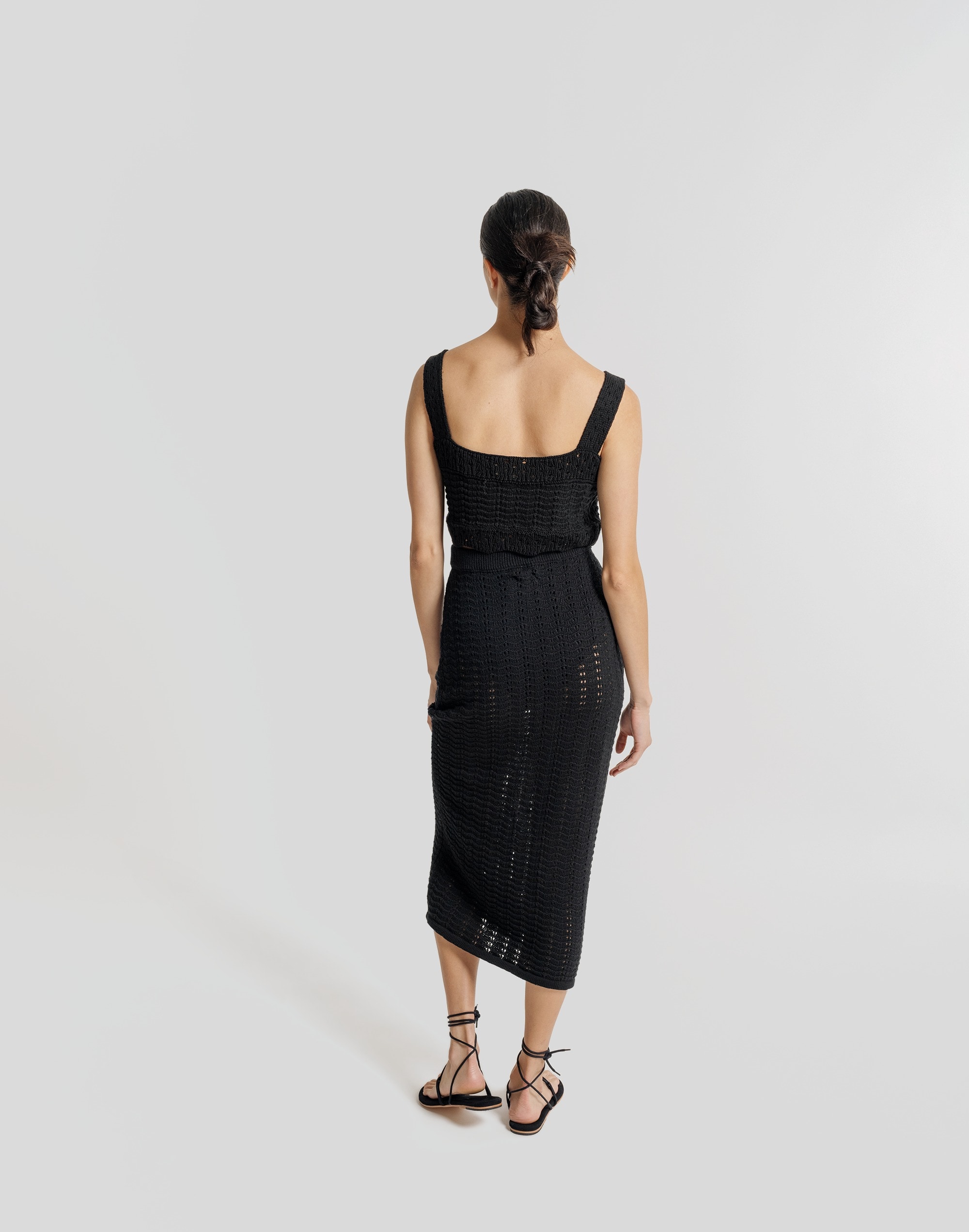 LAUDE The Label Straight Knit Skirt - Black