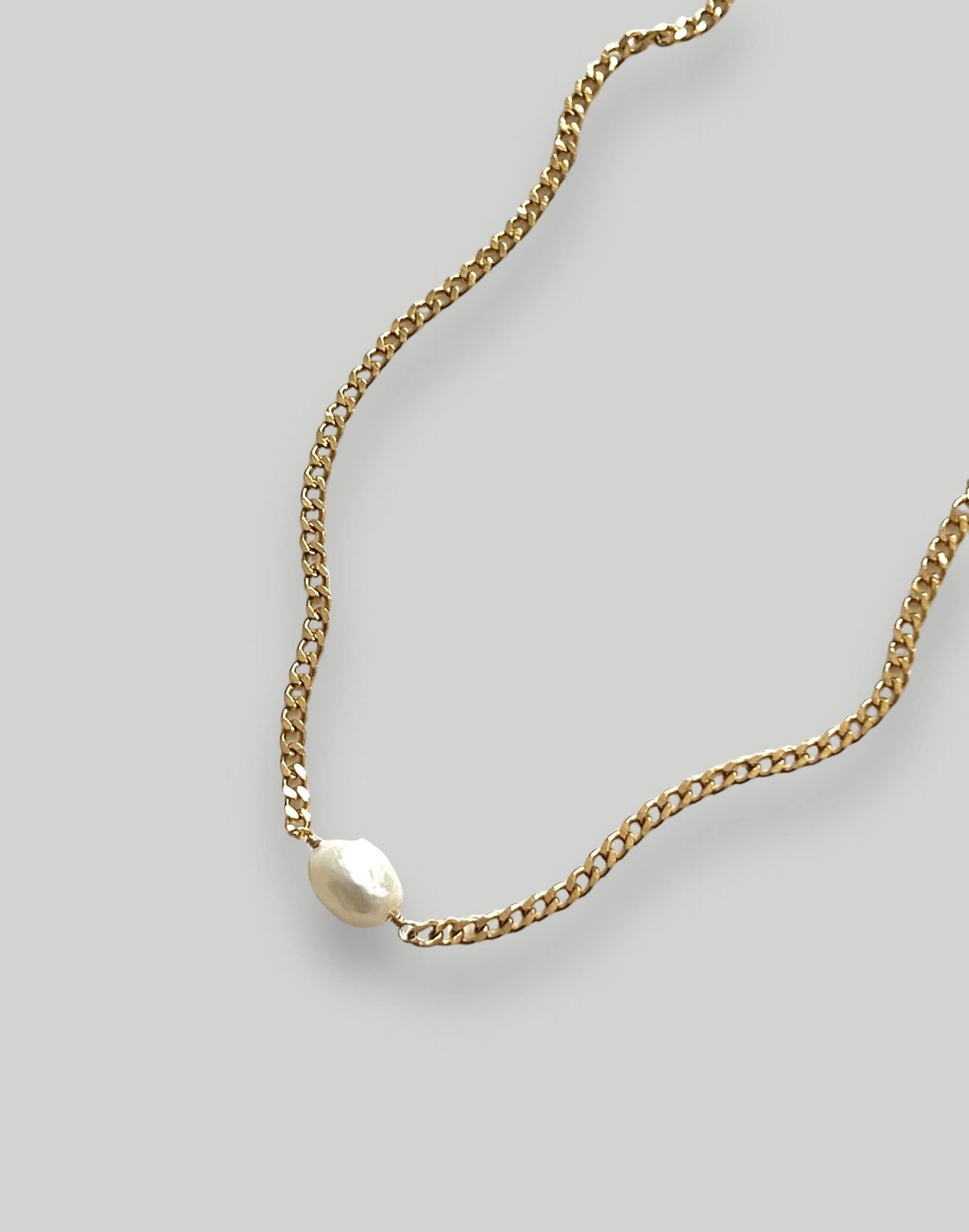 Filosophy Mel Freshwater pearl and paper clip chain style chain | Madewell