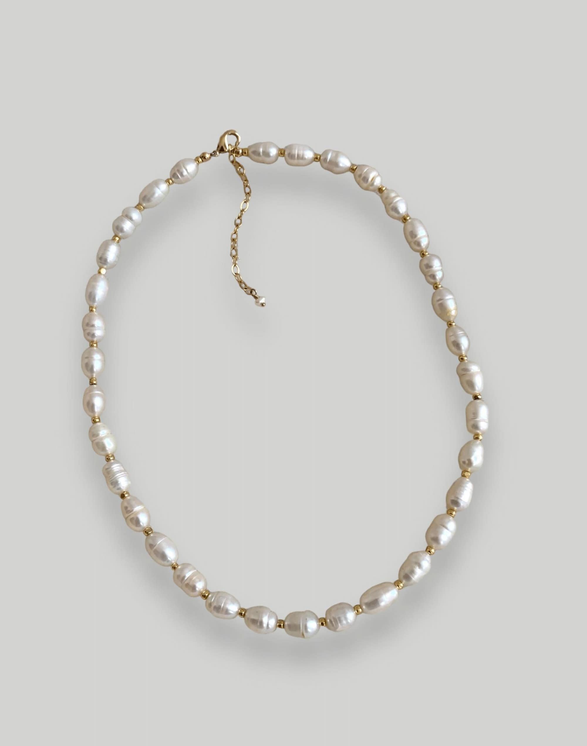 Filosophy Paloma Freshwater pearl and gold seed bead necklace