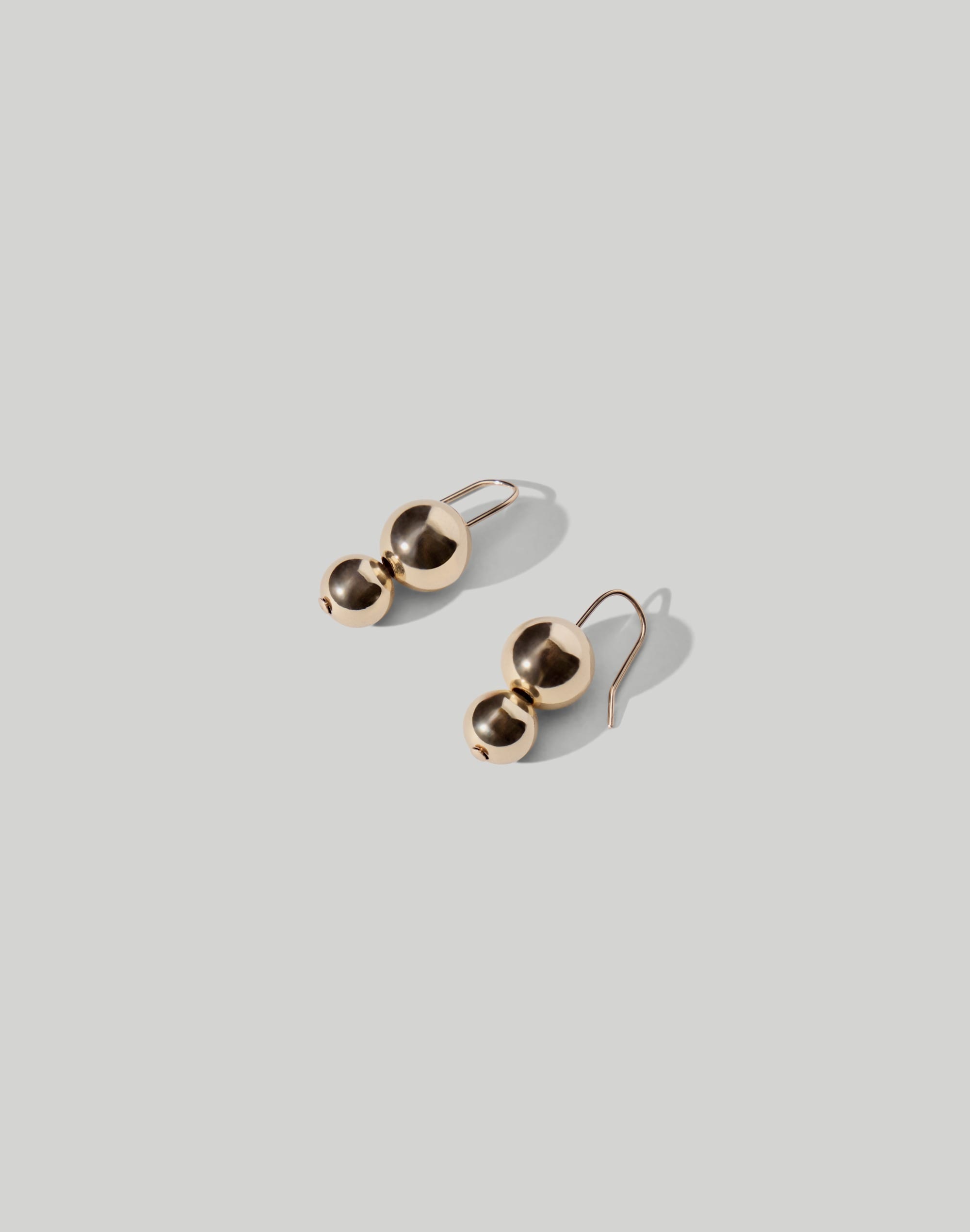 Maslo Jewelry Double Orb Earrings Gold Filled