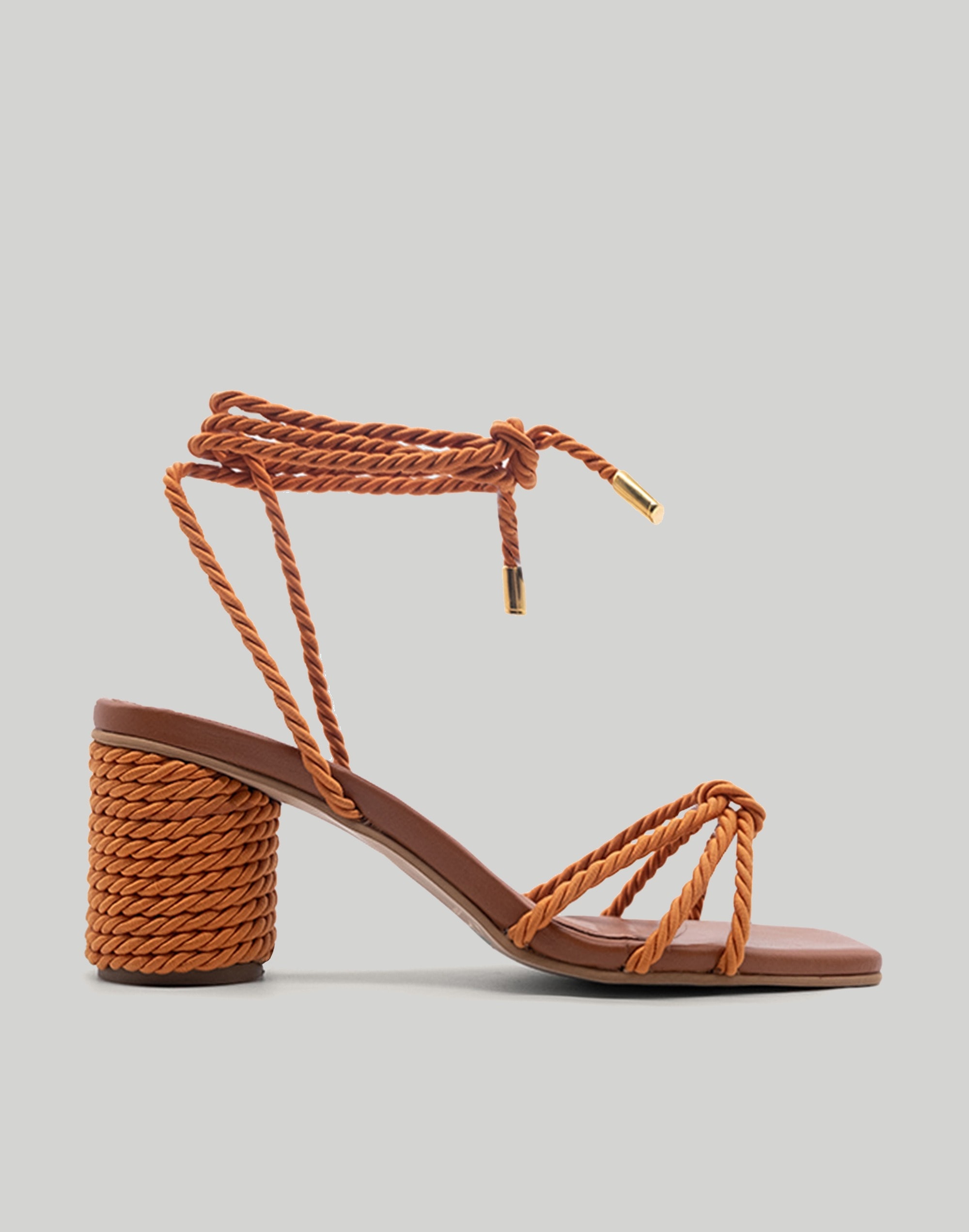 KAANAS Frida Knotted Heel with Wraparound Ankle Strap