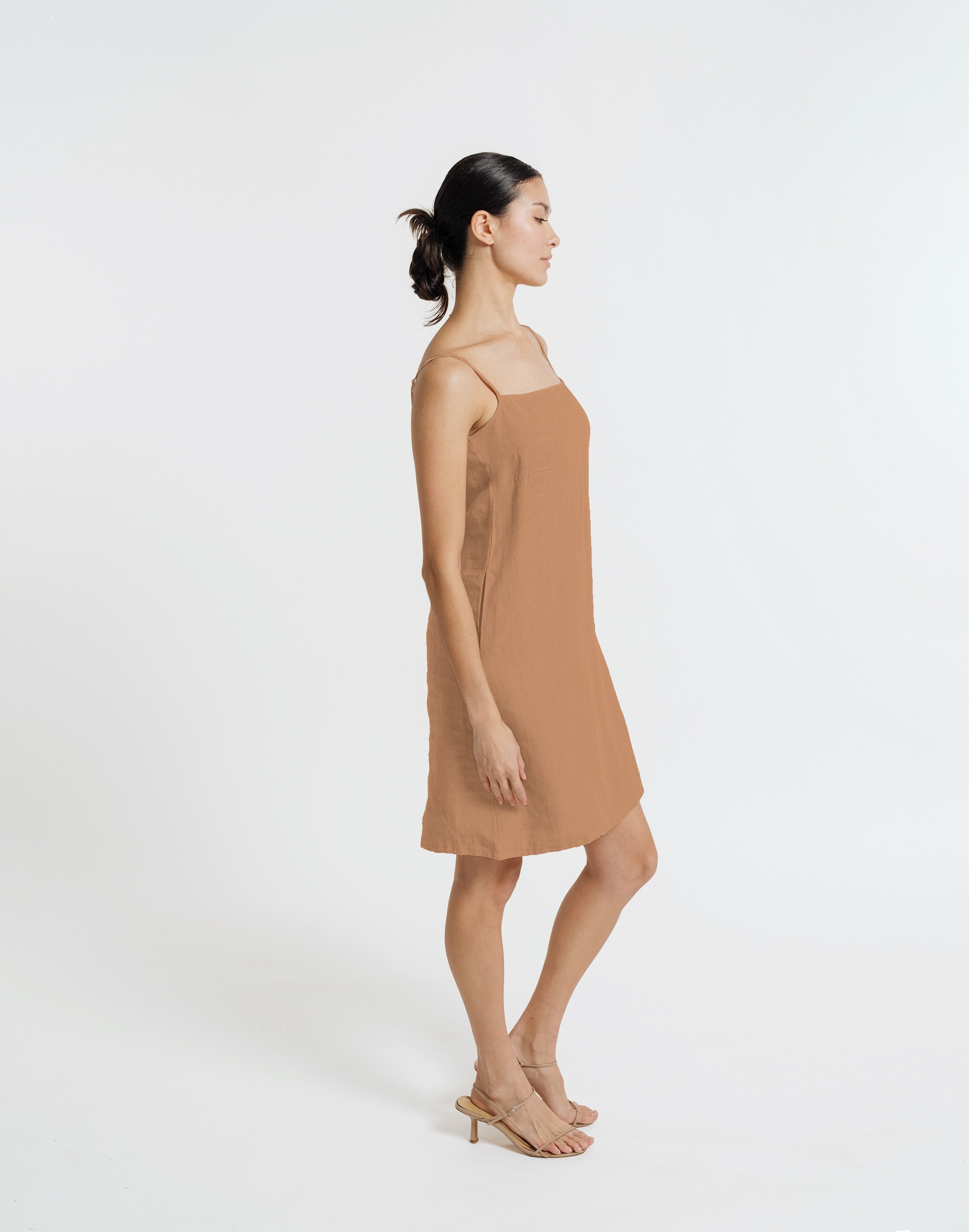 LAUDE The Label Linen Mini Dress - Terra