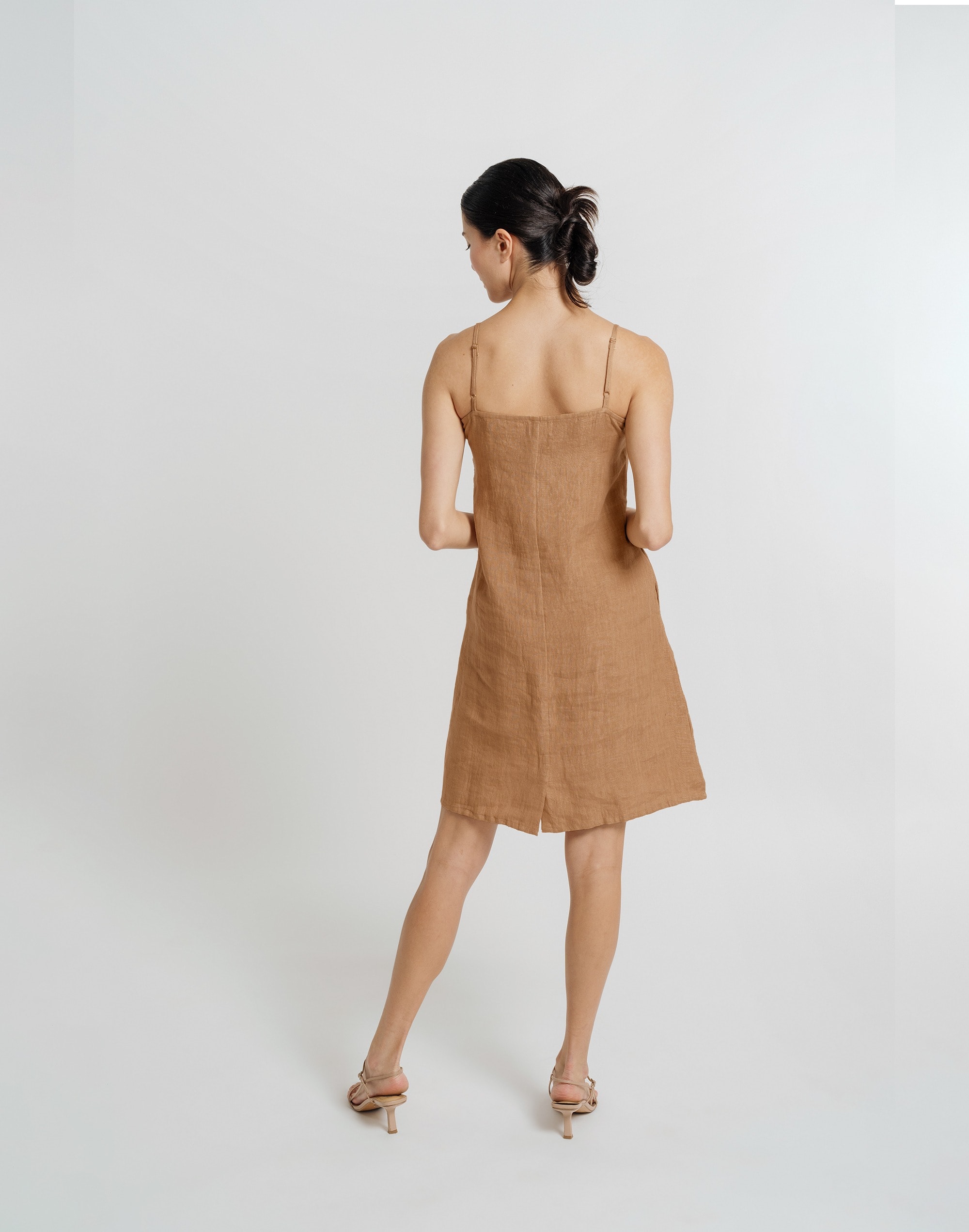 LAUDE The Label Linen Mini Dress - Terra