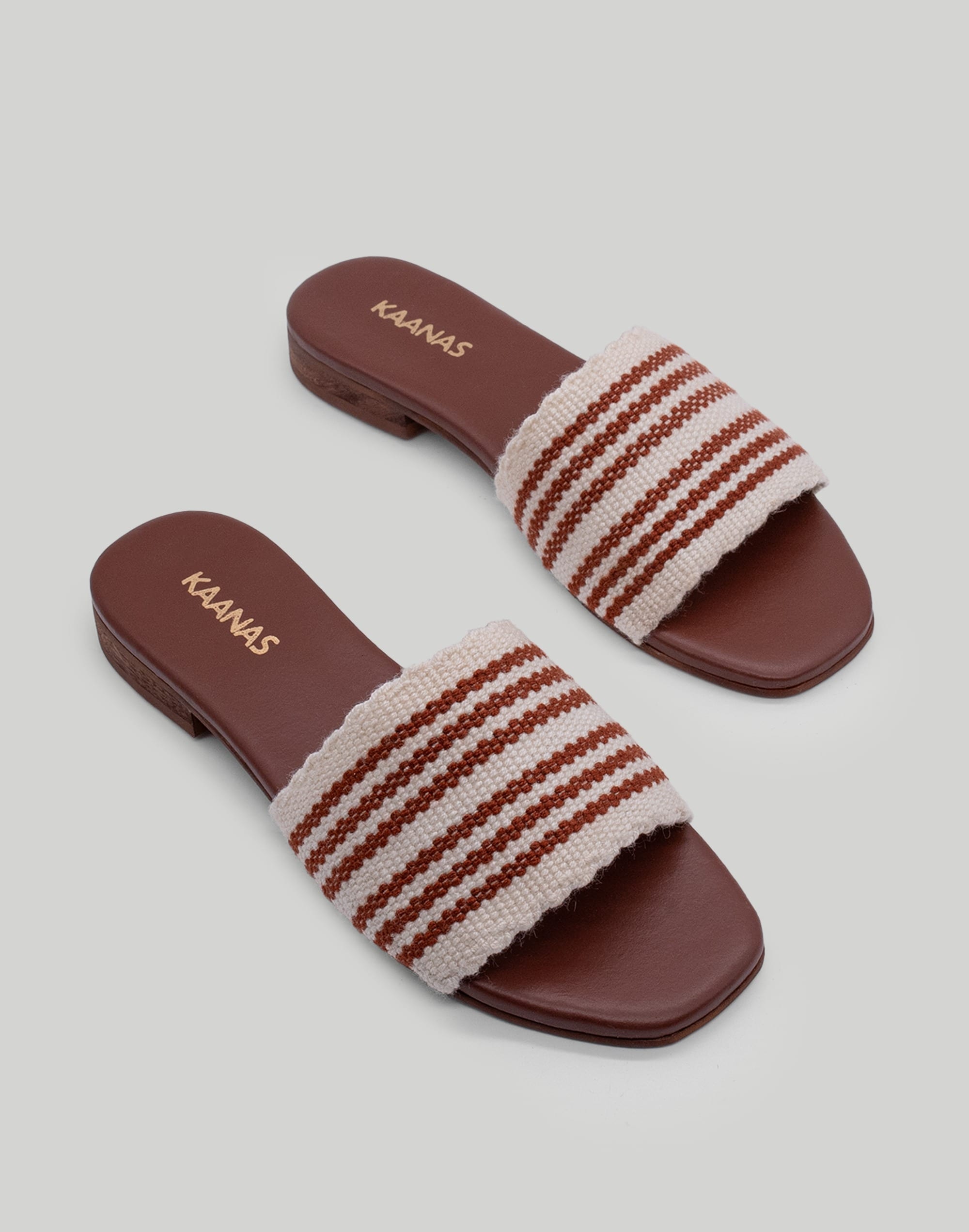 KAANAS Sage Handwoven Slide Sandal