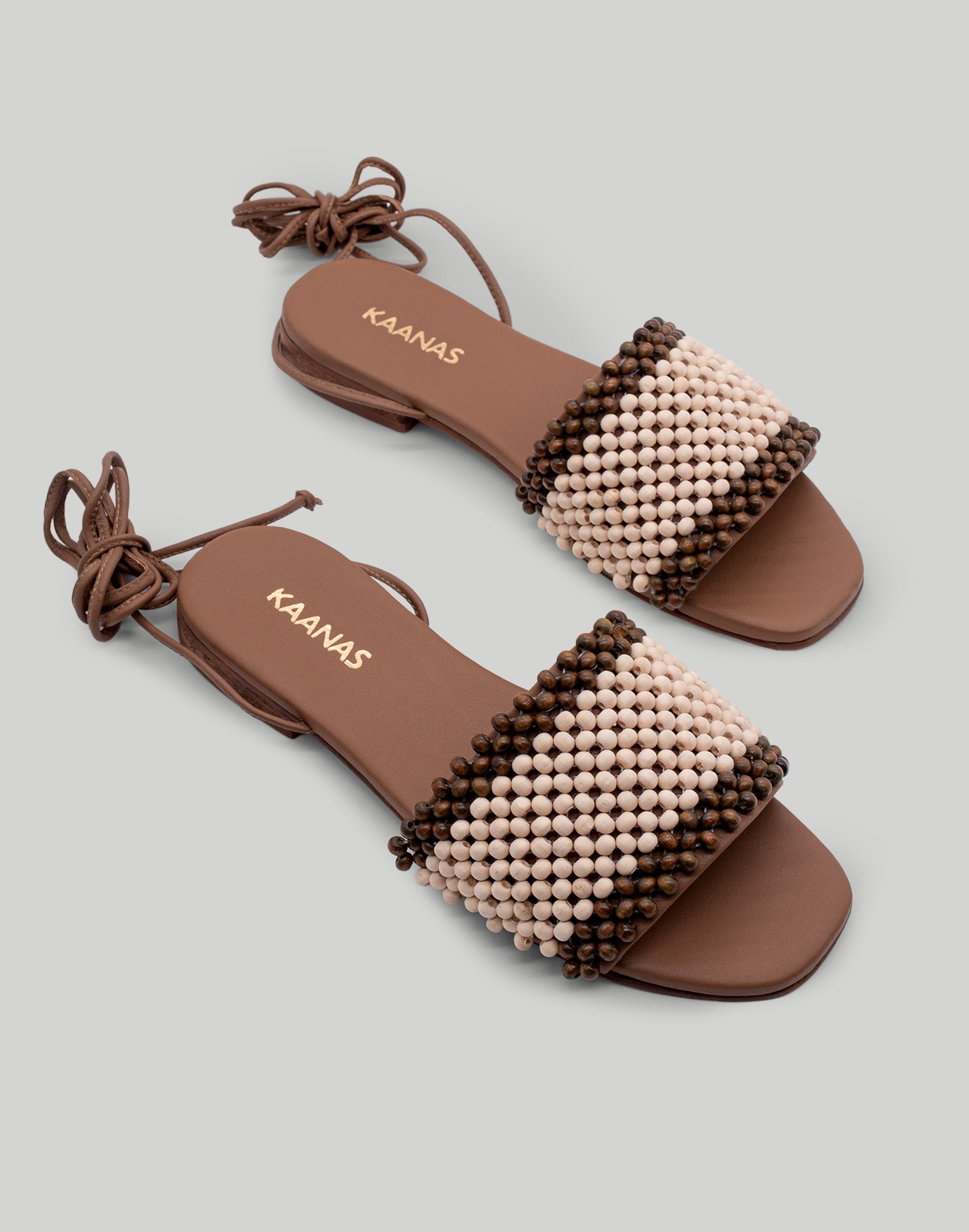 KAANAS Hope Hand beaded wrap around Sandal | Madewell