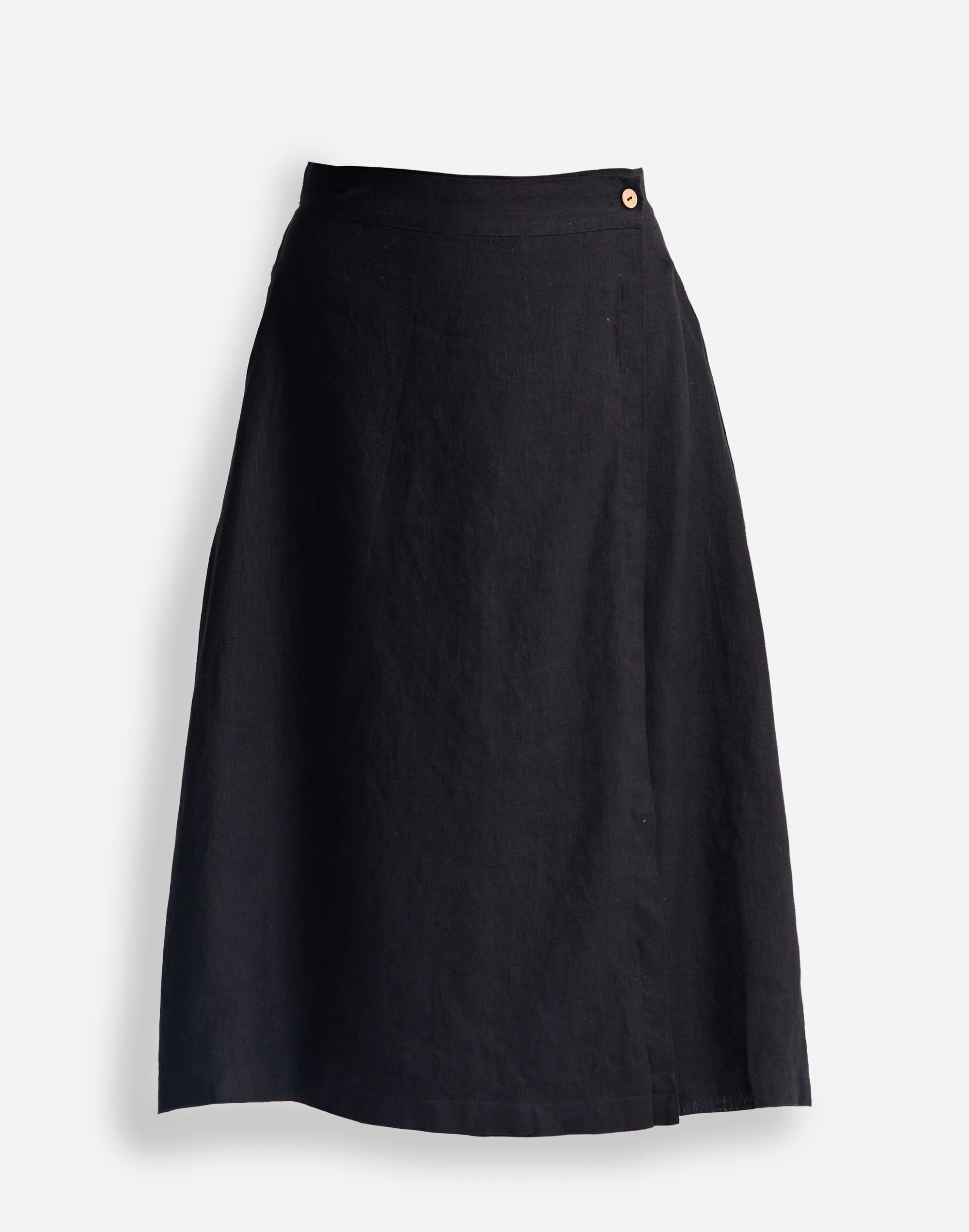 Reistor® Overlap Midi Skirt 100% Black Hemp | Madewell