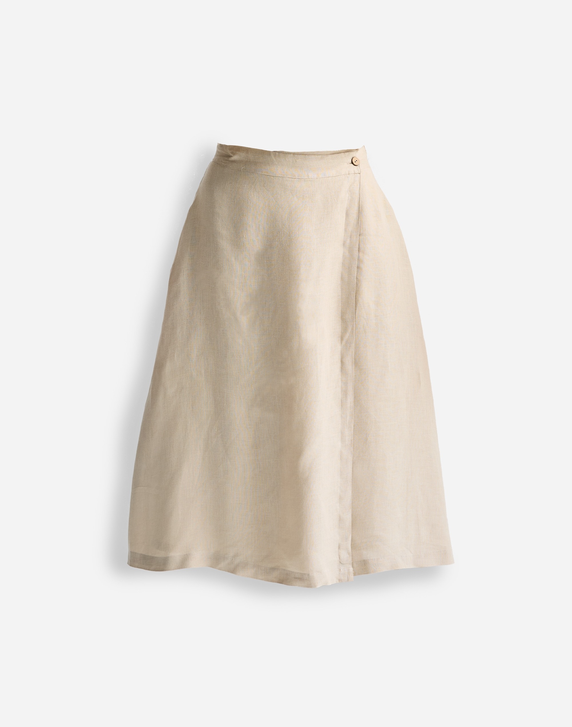 Reistor® Overlap Midi Skirt 100% Neutral Beige Hemp | Madewell