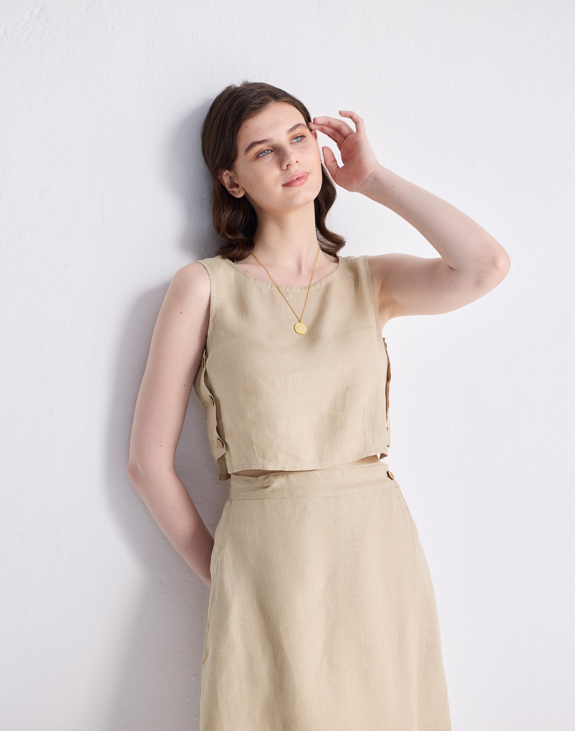 Reistor® Boxy 100% Hemp Crop Top Neutral Beige | Madewell