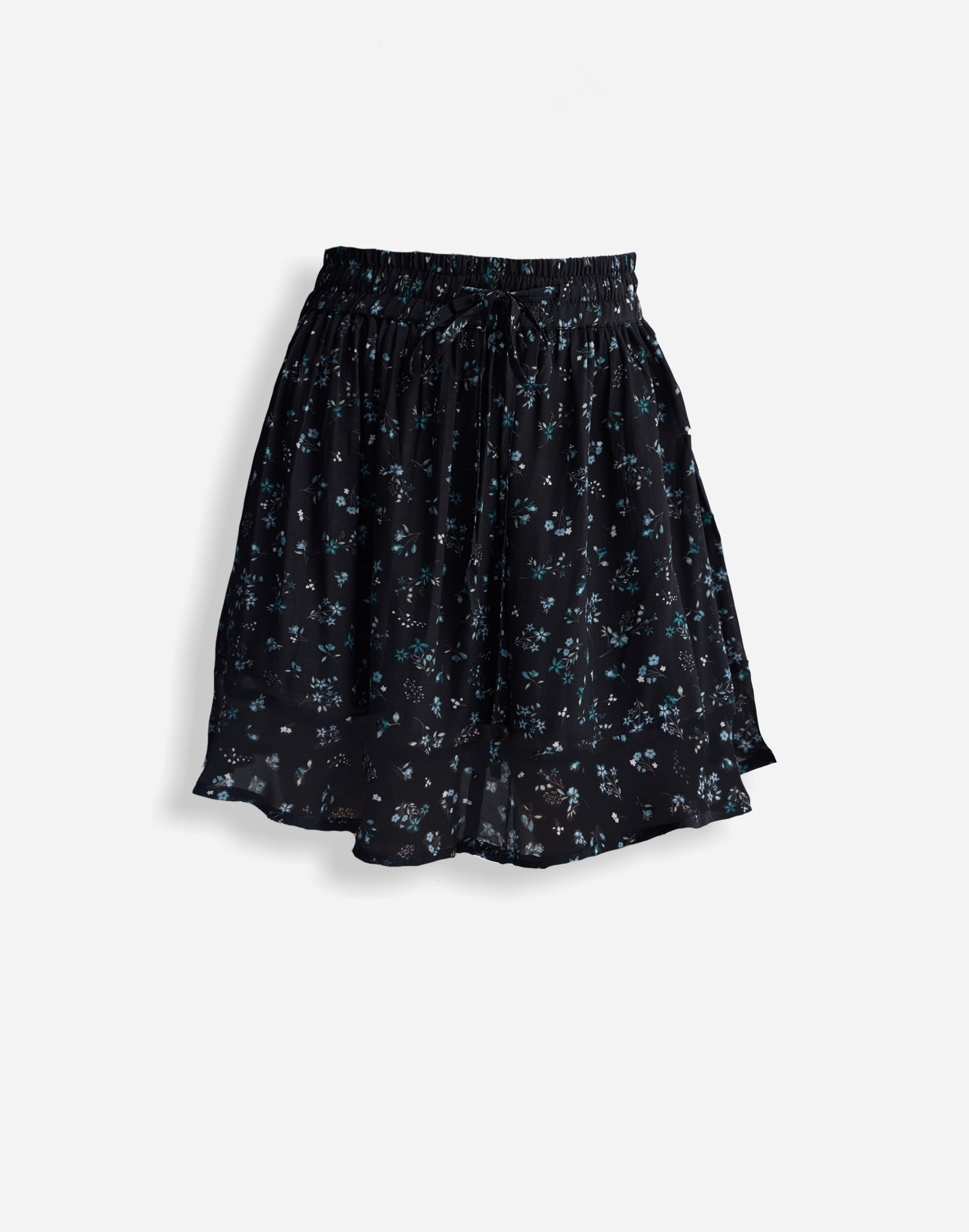 Reistor® Drawstring Short Skirt Dark Blue Florals | Madewell