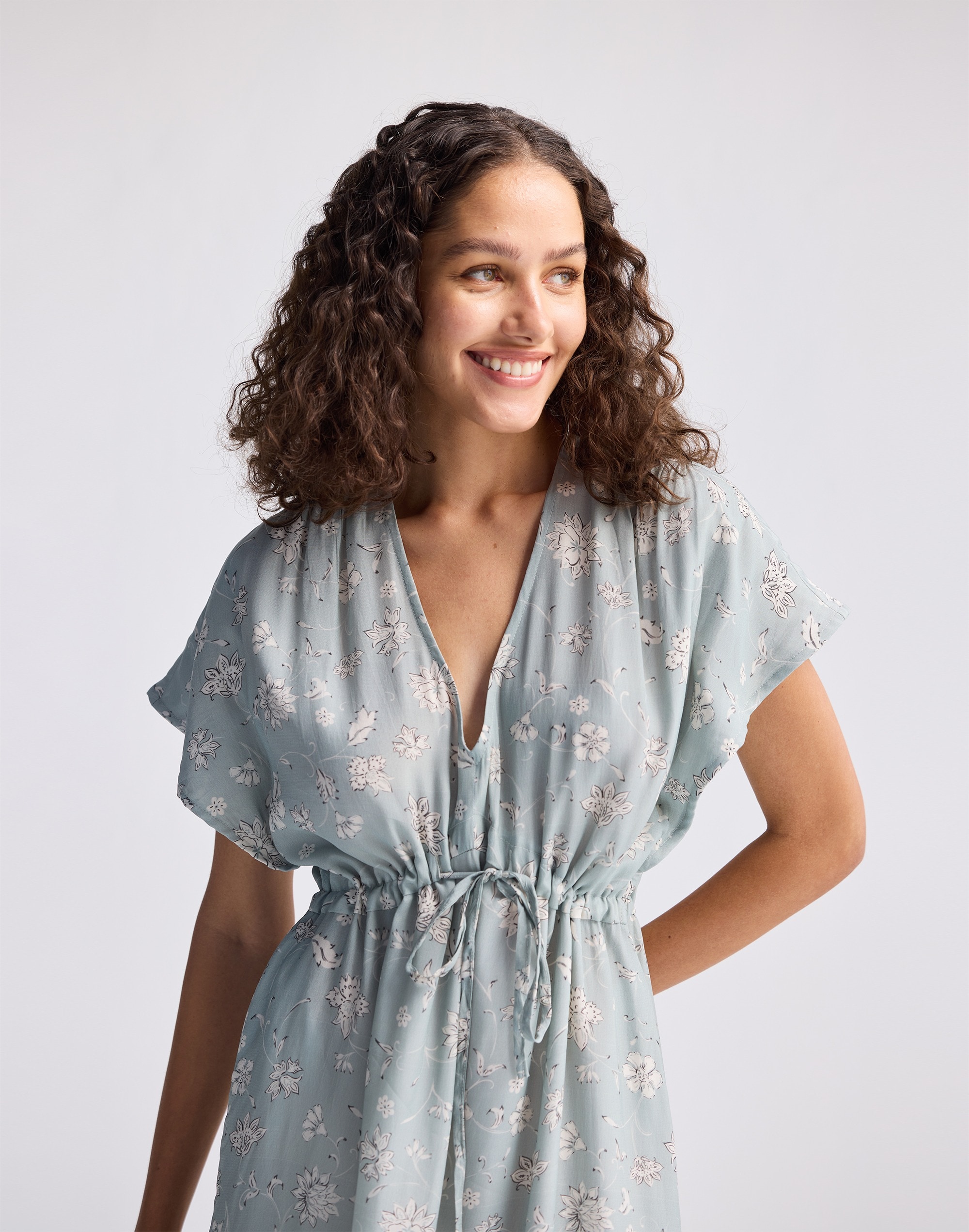 Reistor® Gathered Maxi Dress Sage Green | Madewell