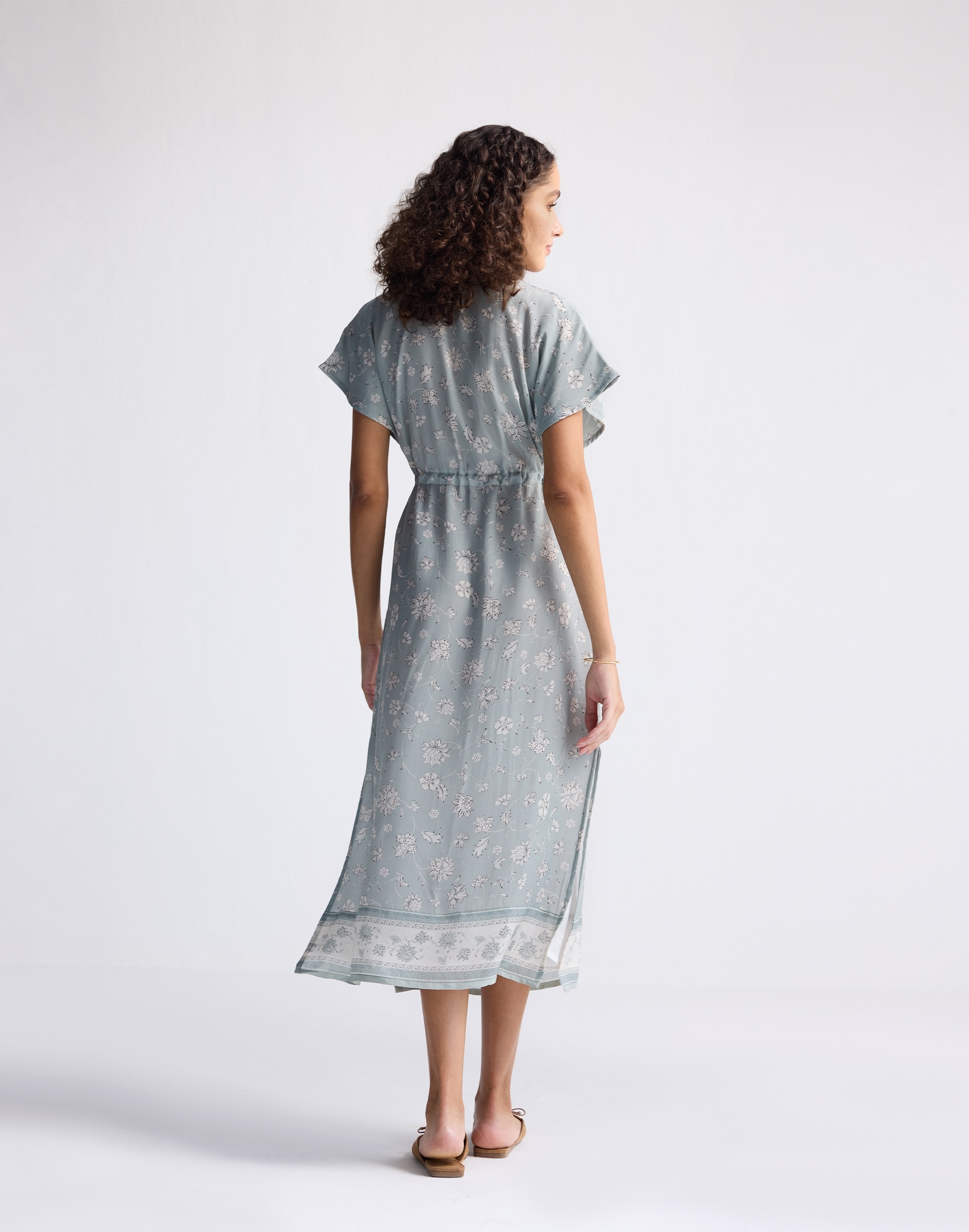 Reistor® Gathered Maxi Dress Sage Green | Madewell