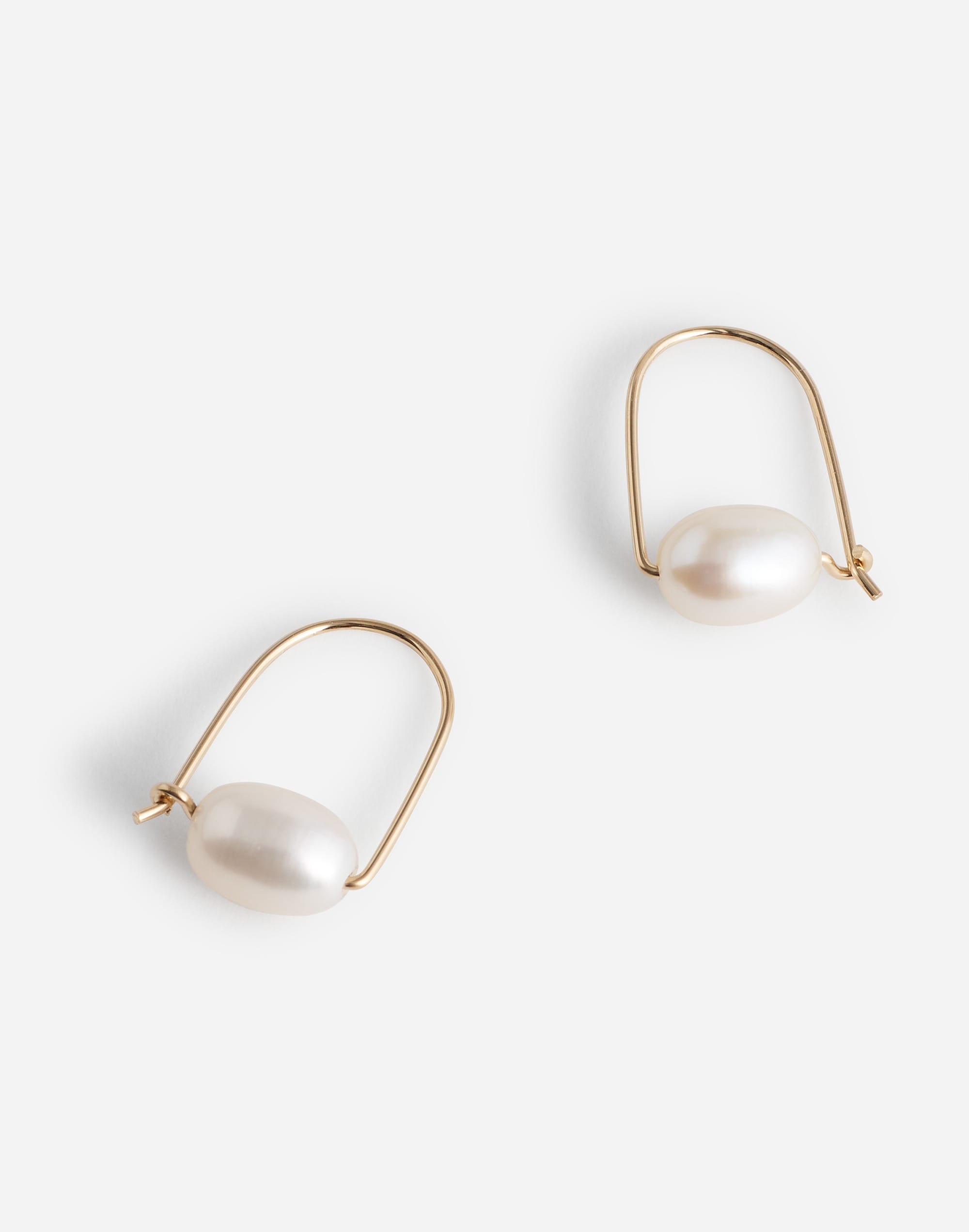 Sara Patino Jewelry Small Floating Pearl Hoops